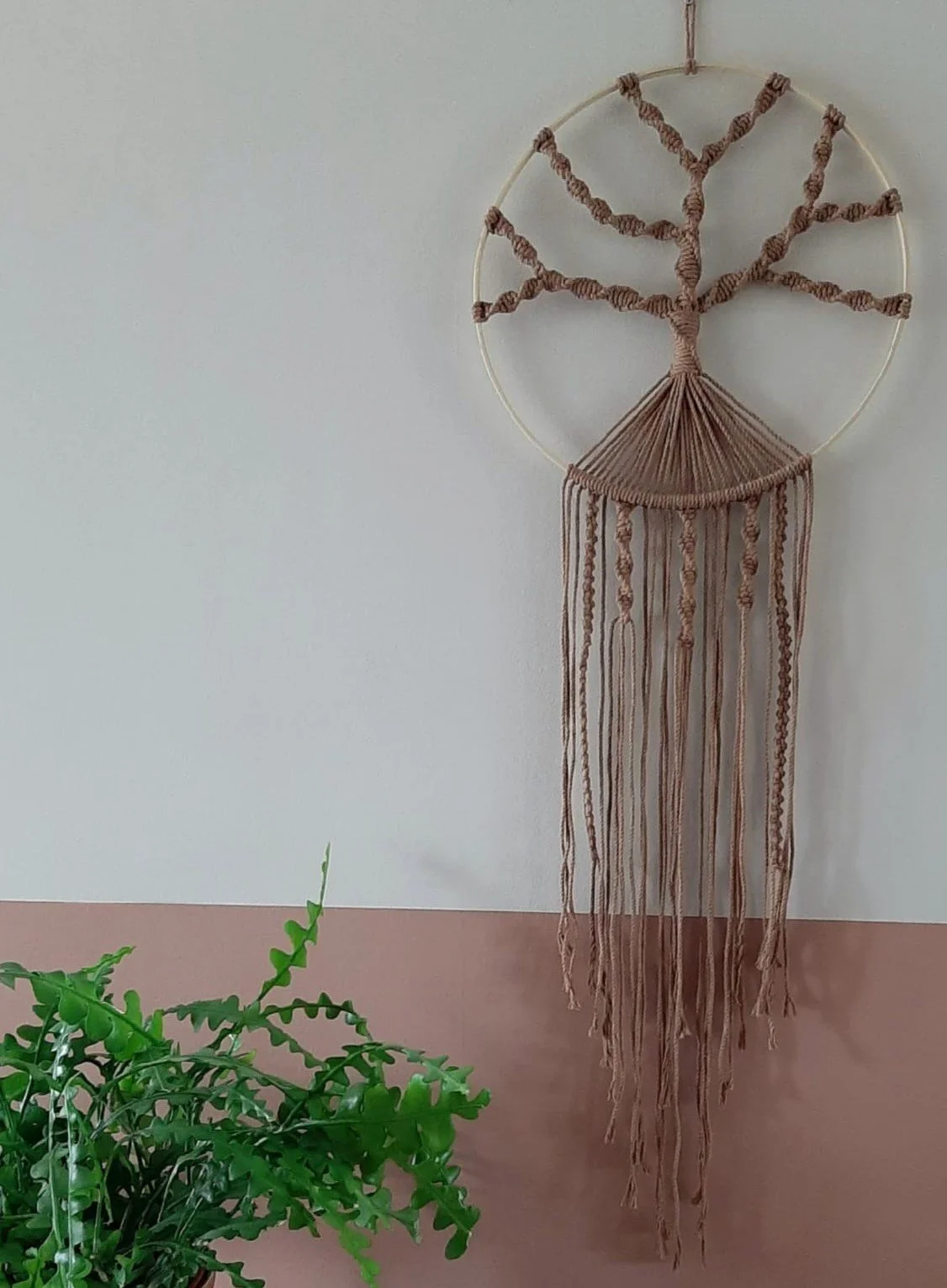 Macramé levensboom maken