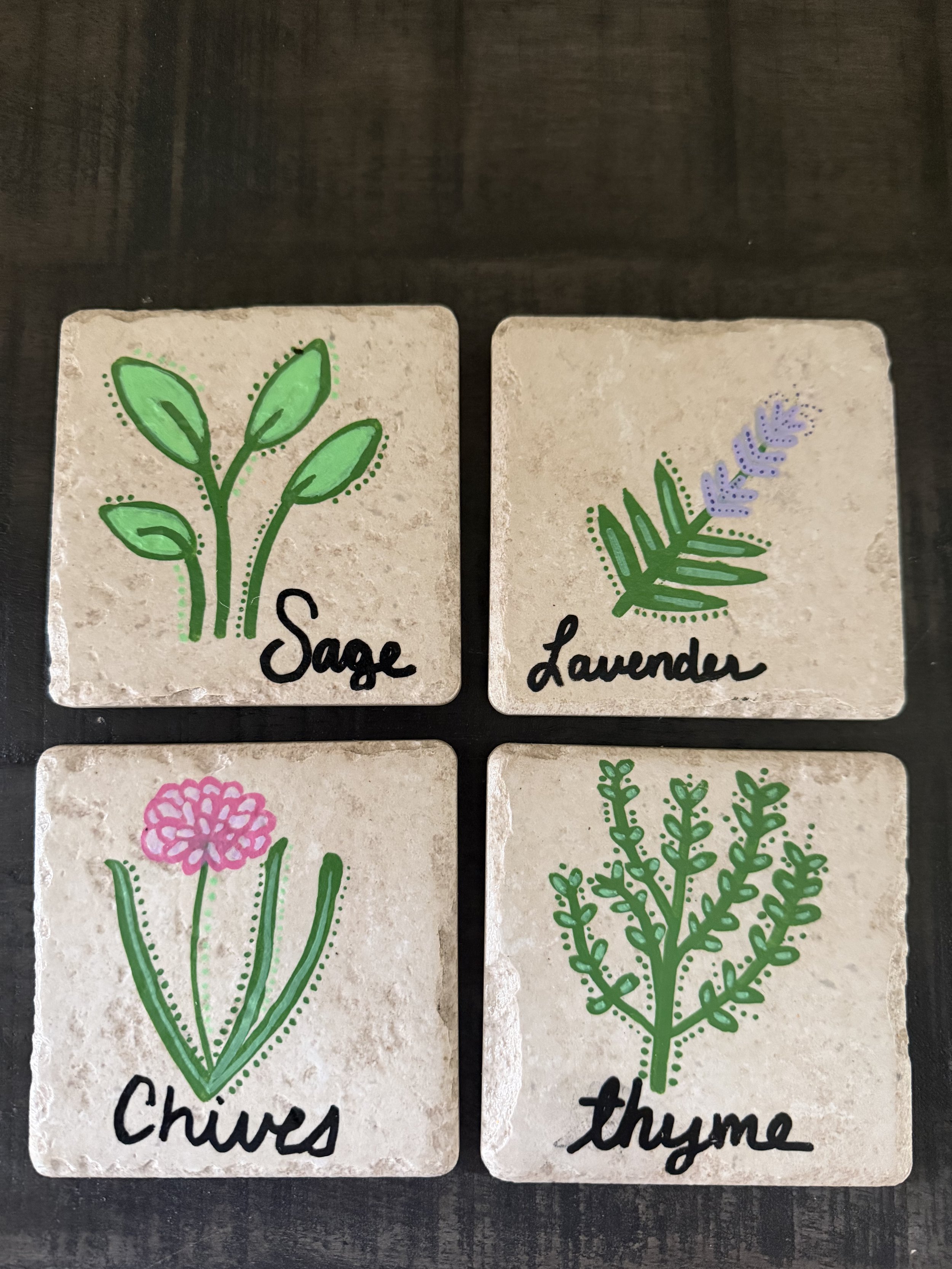 Charmed Charging Coaster (Set of 4) – Protection, Rest, Creativity, Confidence