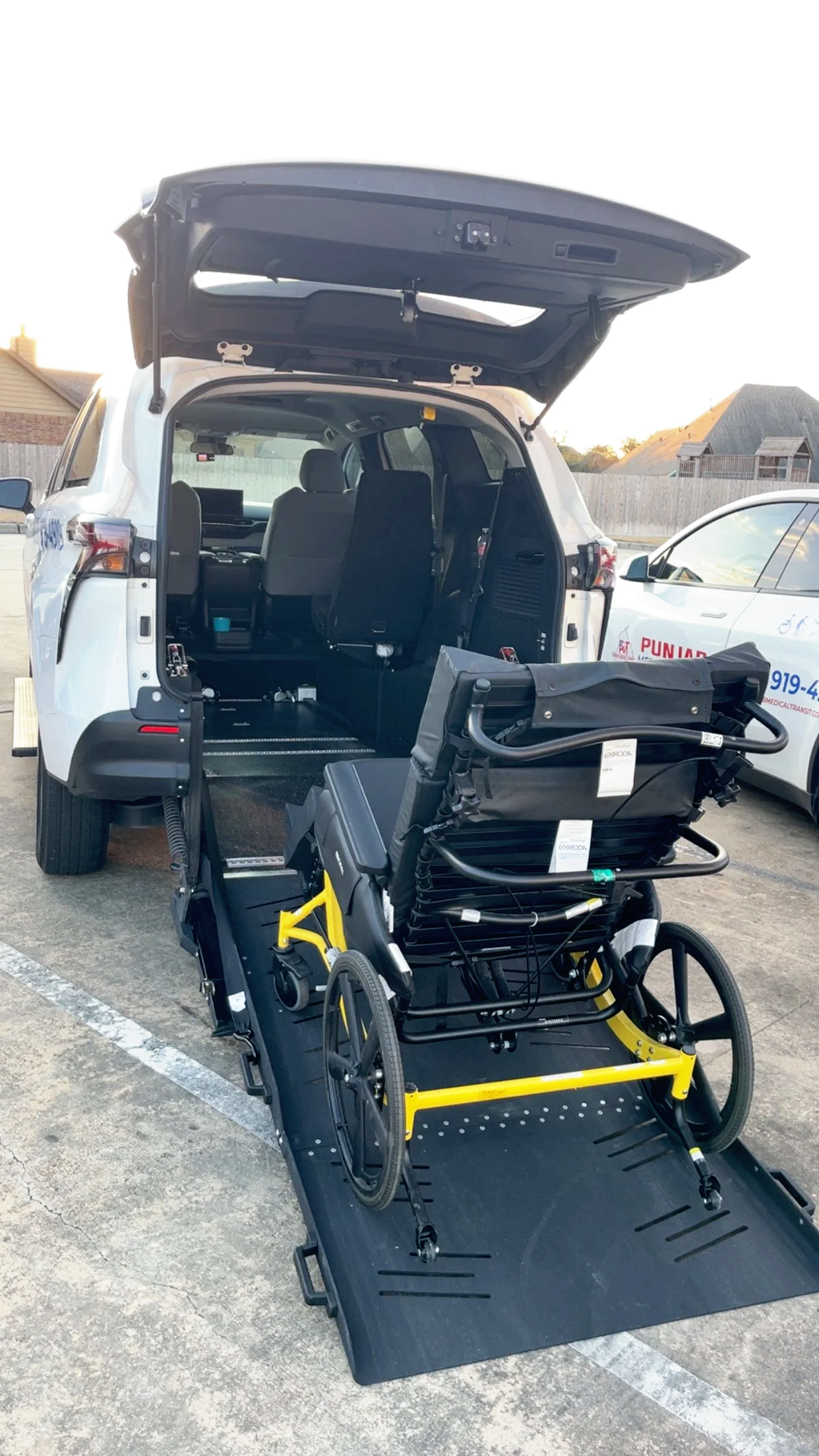 Broda Chair On wheelchair Van Ramp