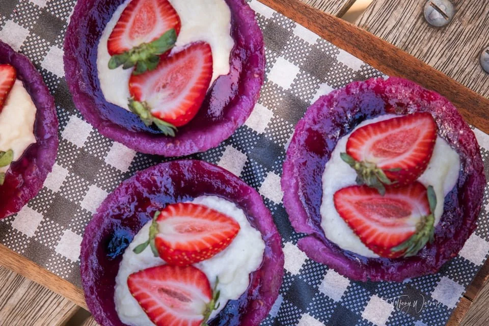 Autumn Berry &amp; Rhubarb Pudding