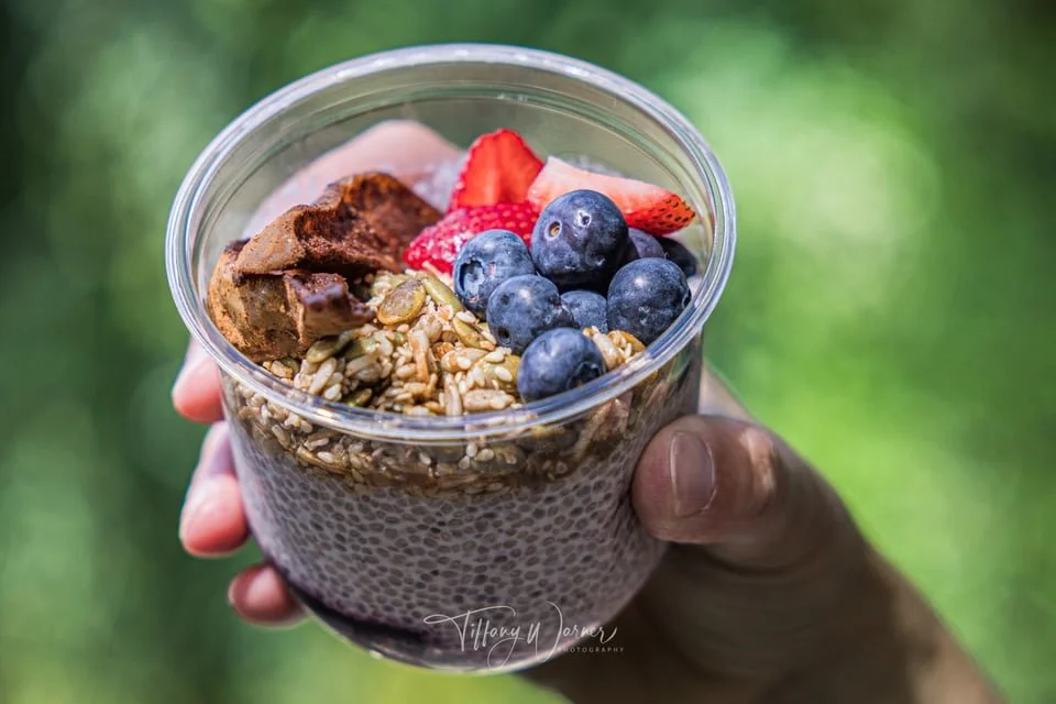 Blueberry and coconut chia pudding