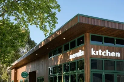 hospitality design timber cork natural materials meraki kitchen