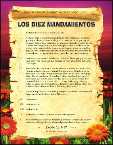 Los Diez Mandamientos Poster (Singles)
