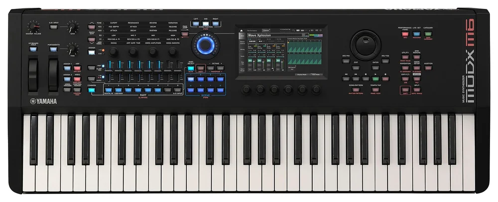 Yamaha MODX M6 61-key synthesizer, official top view
