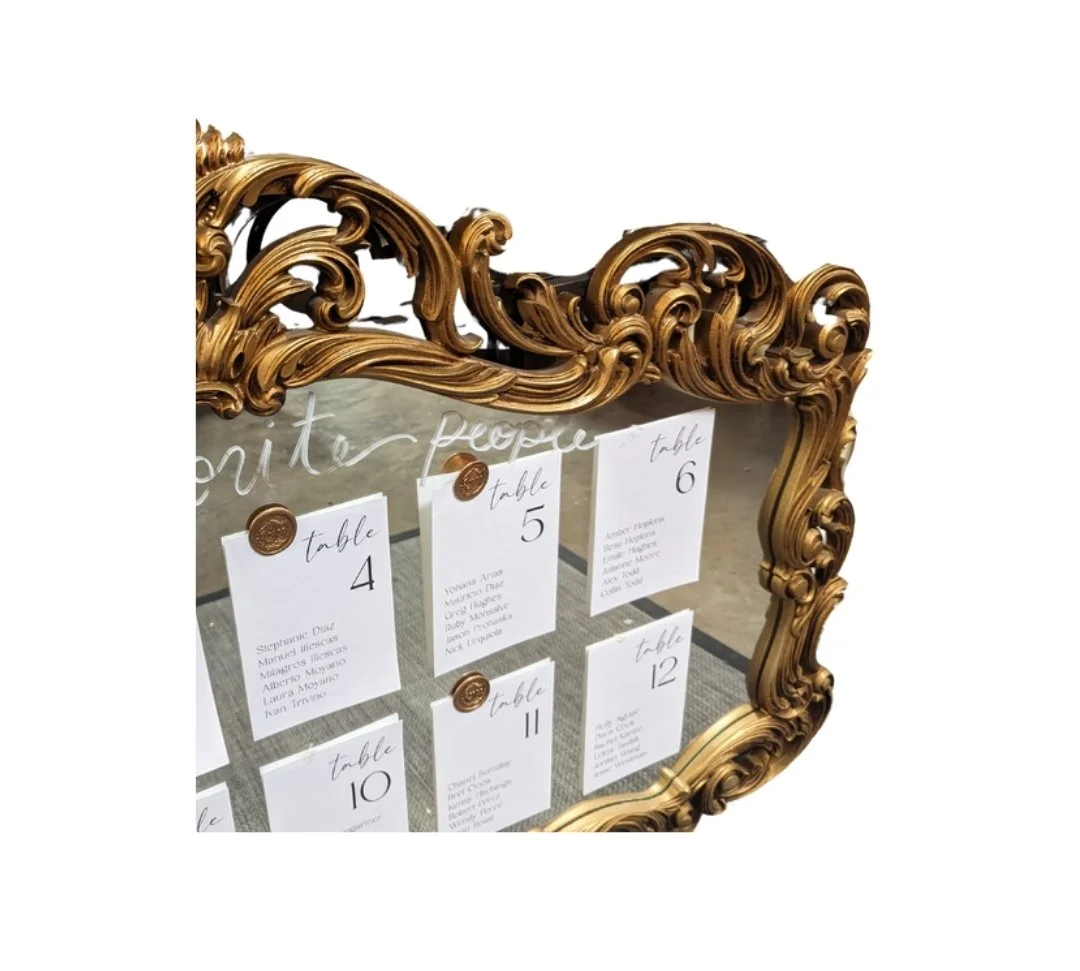 33.5" x 51" Ornate Gold Scroll Mirror | Large