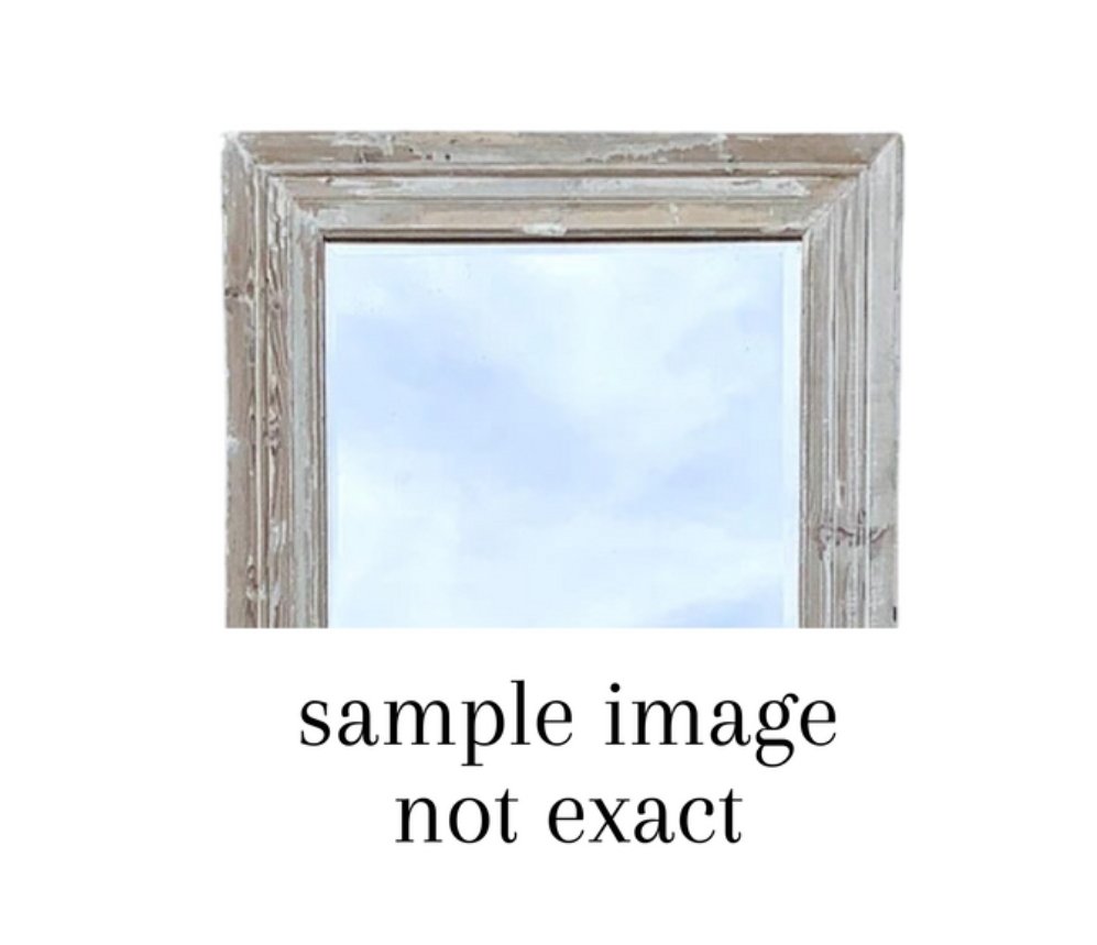 32" x 26" Antique Rustic Wood Rectangle Mirror