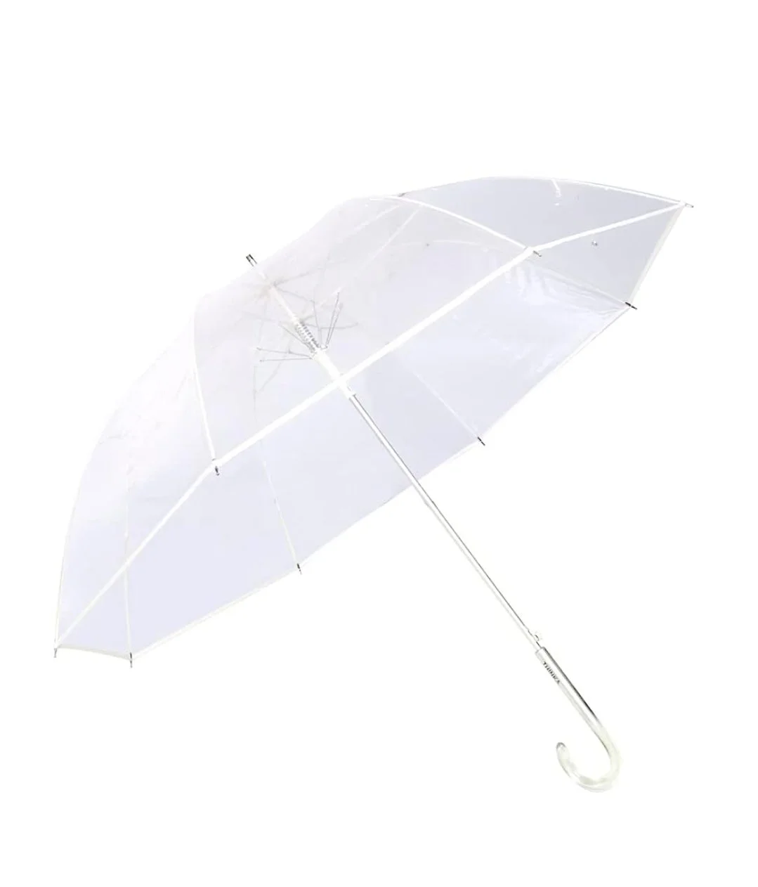 Umbrella | Clear with White Handle