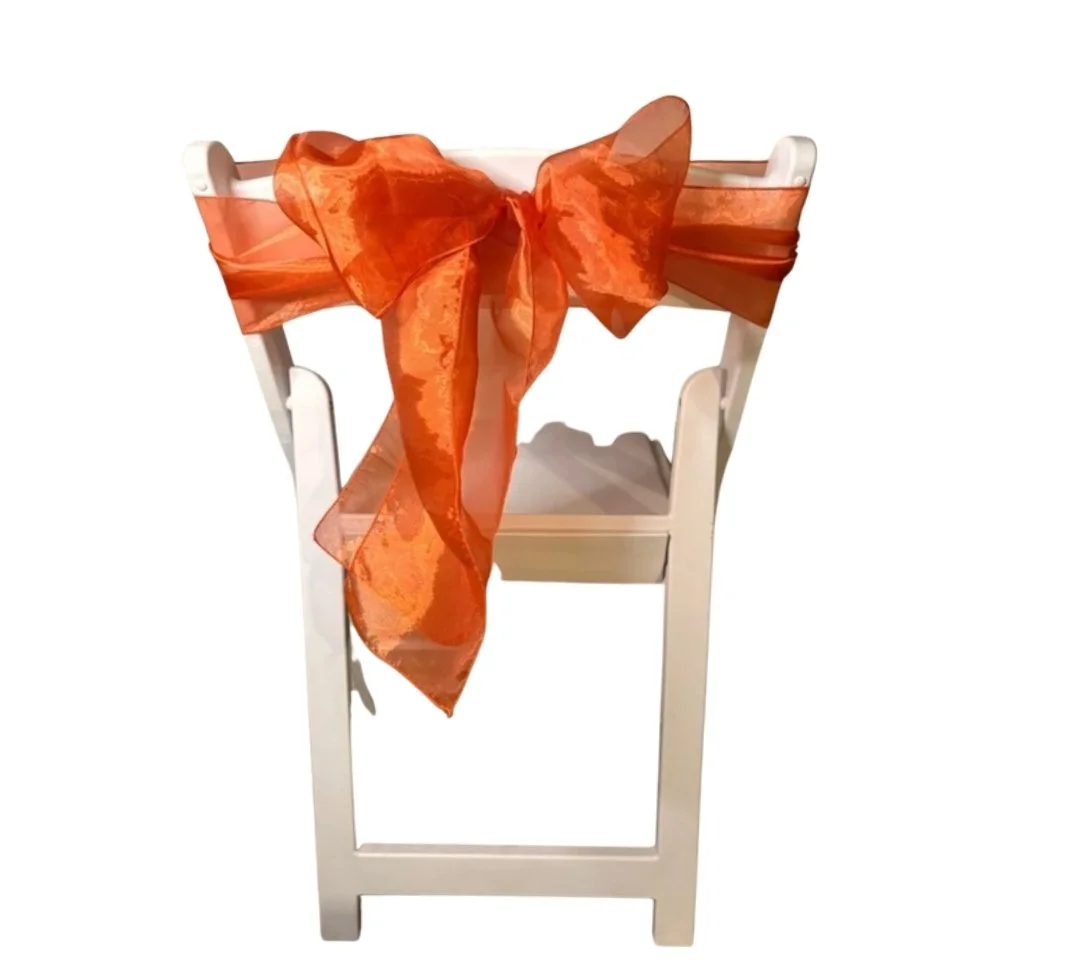 Organza Chair Sash | Burnt Orange