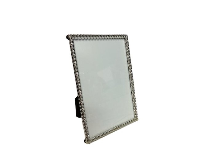 4x6" Silver Rope Picture Frame