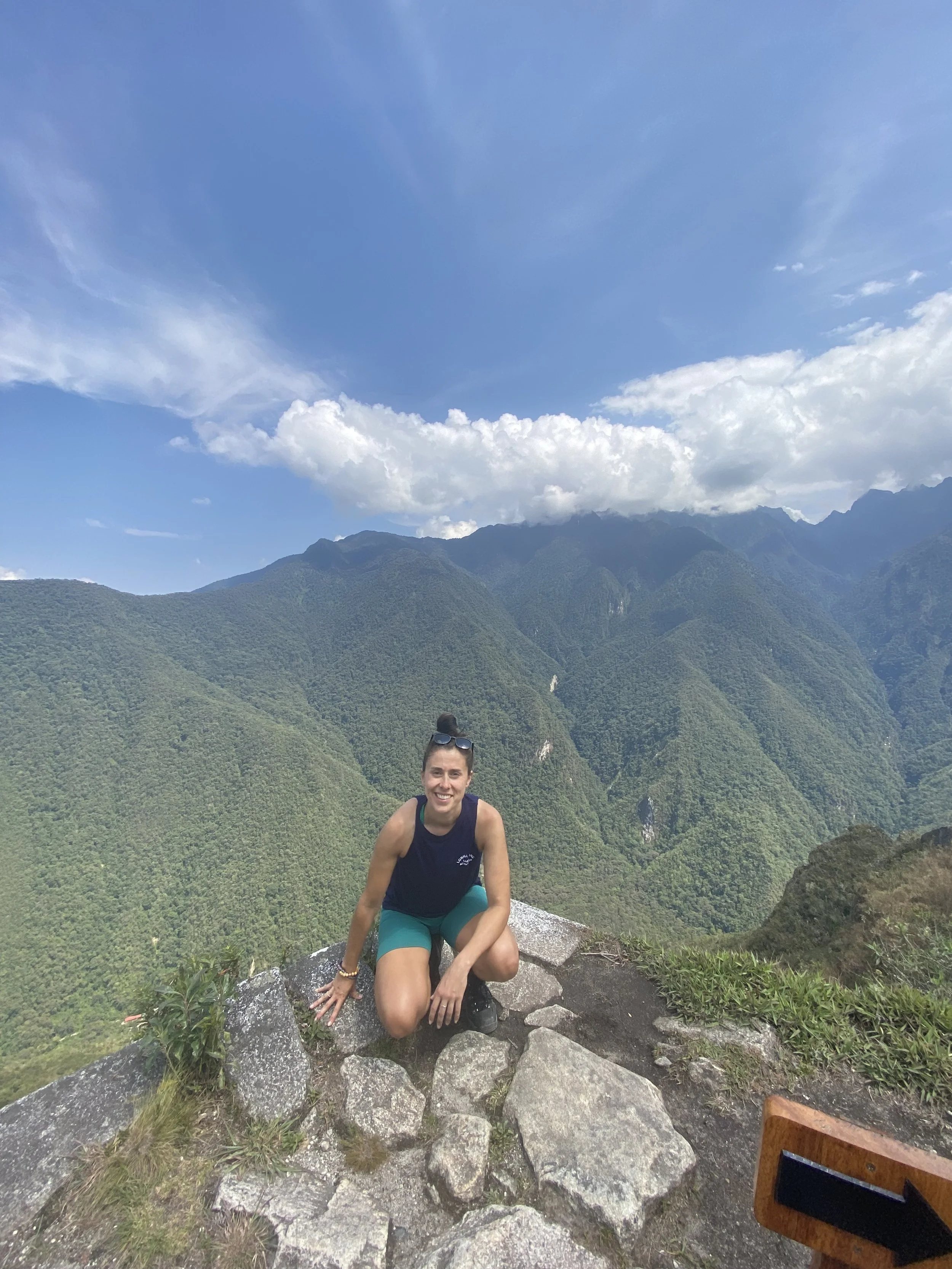 Kat at Macchu Picchu in Peru.