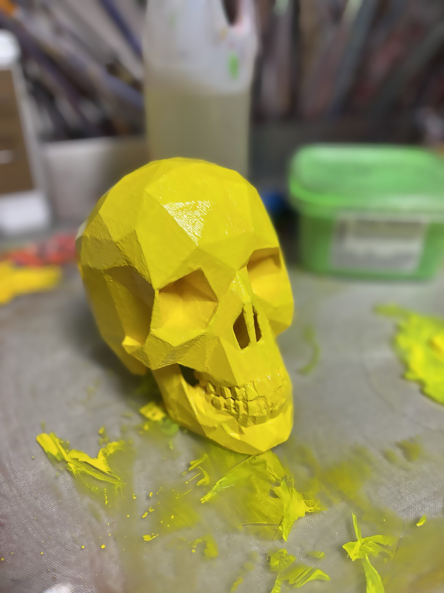 AFTER LIFE SKULL - NEON YELLOW | 1/13 ,2023
STUDIO SHOT
Size: 6 x 5.5 x 6 in
Medium: SLS, Nylon 12, Wet/Dry Blast finish
AVAILABLE