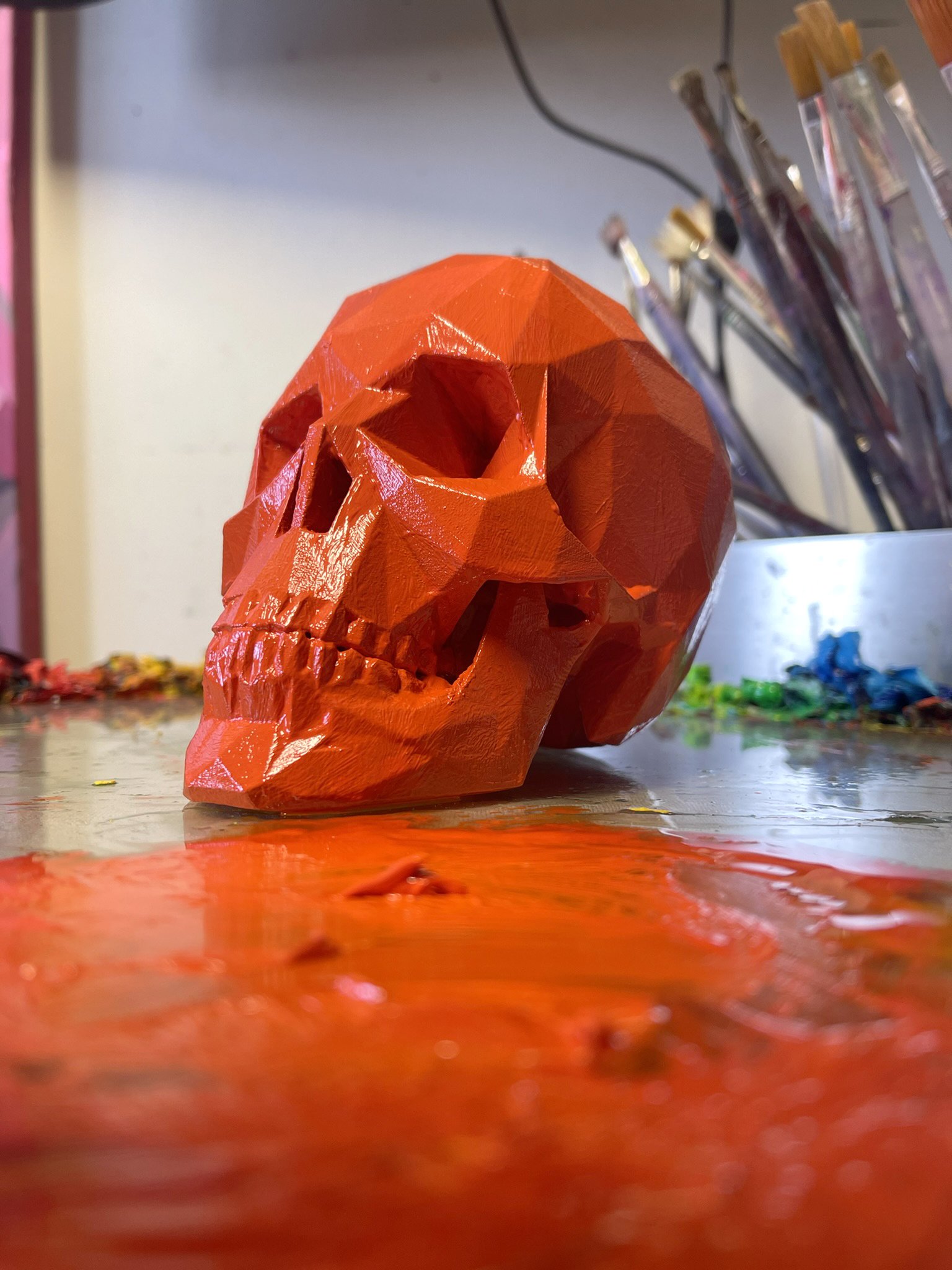AFTER LIFE SKULL - FLAMING ORANGE | 1/13 ,2023
Size: 6 x 5.5 x 6 in
Medium: SLS, Nylon 12, Wet/Dry Blast finish
AVAILABLE
