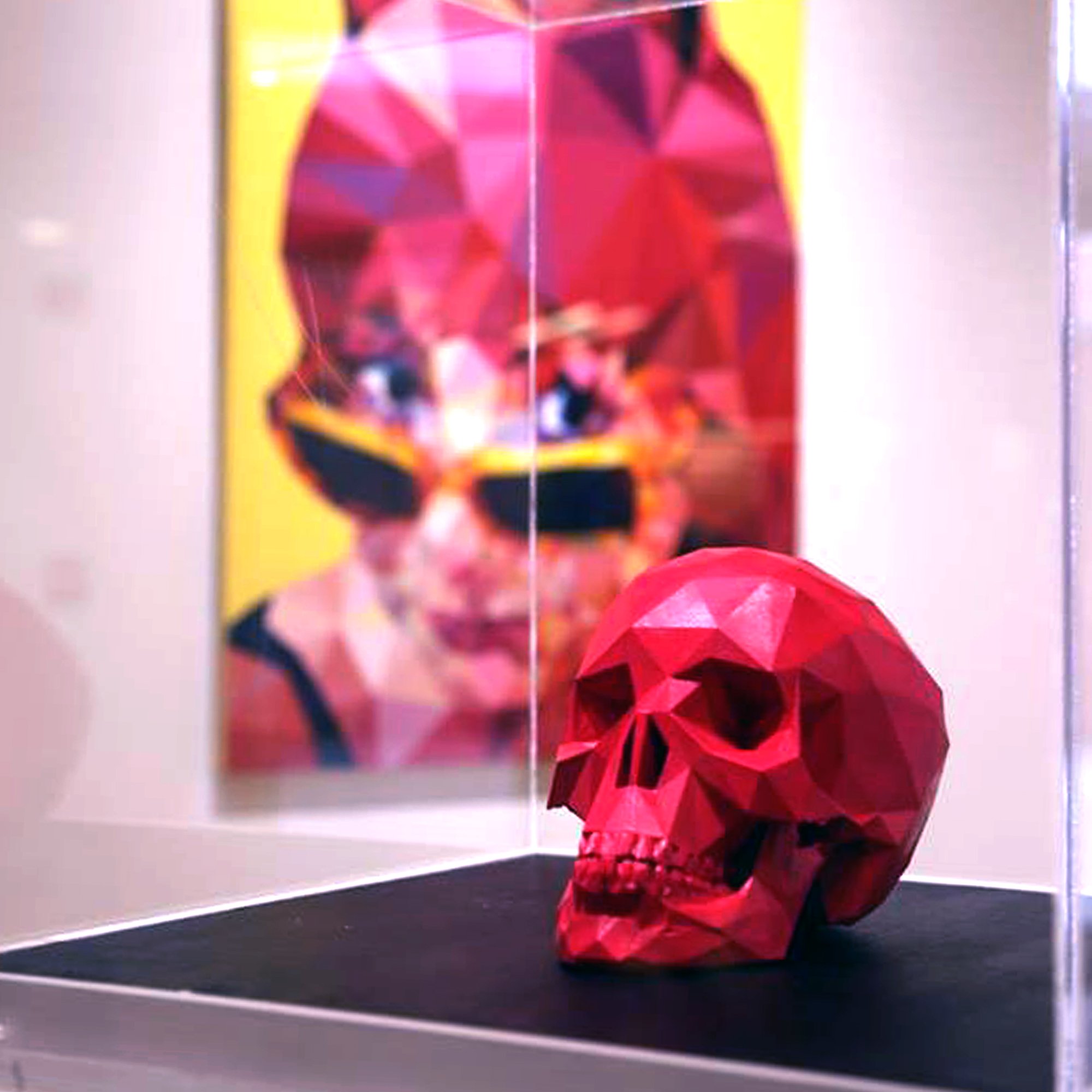 LUMINOUS OPERA SKULL 1/1, 2014
SEEN AT BALL STATE UNIVERSITY GALLERY
Size (h w d): 7 x 5 x 7 in
Medium: 3D Print, SLS, Nylon 12, Wet/Dry Blast finish with Luminous Opera Aqua Oil Paint
SOLD