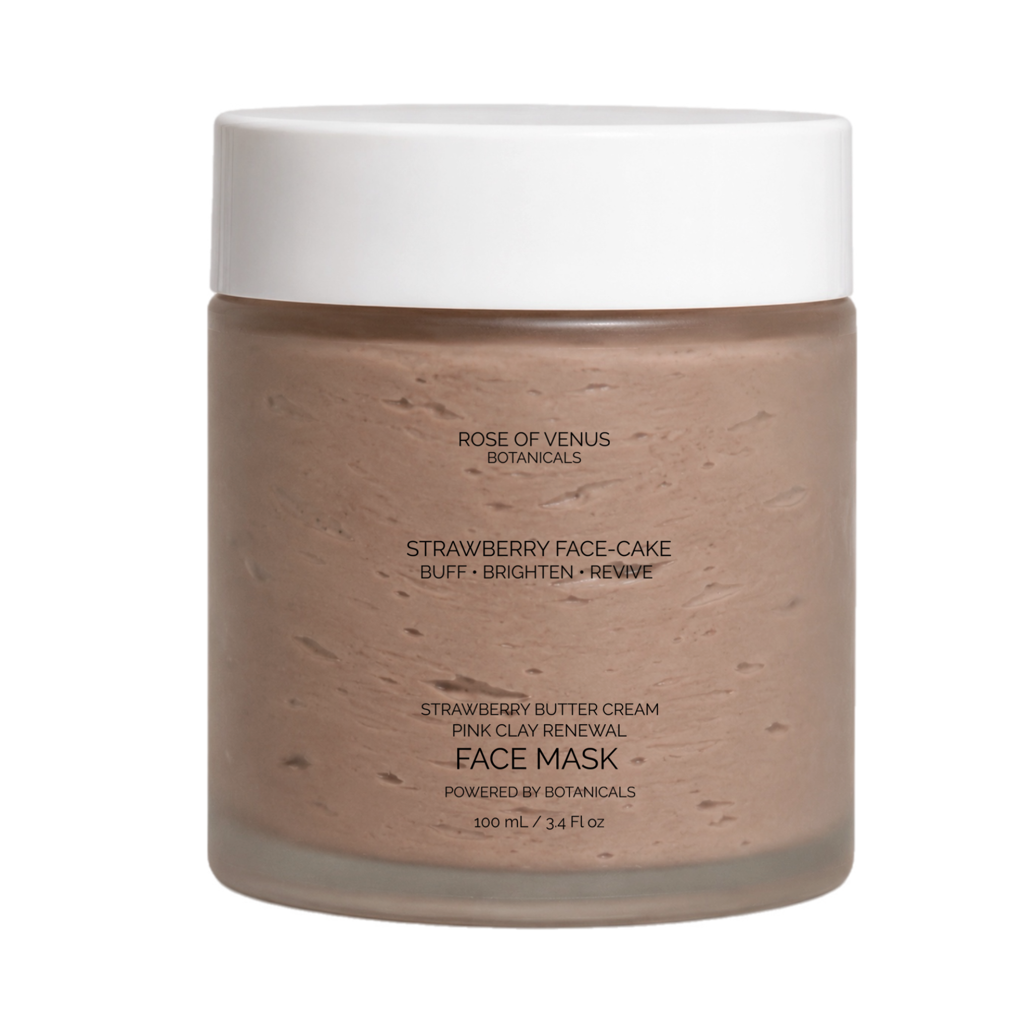Strawberry Face-Cake | Botanicals & Pink Clay Renewal Face Mask | 100 mL / 3.4 fl oz