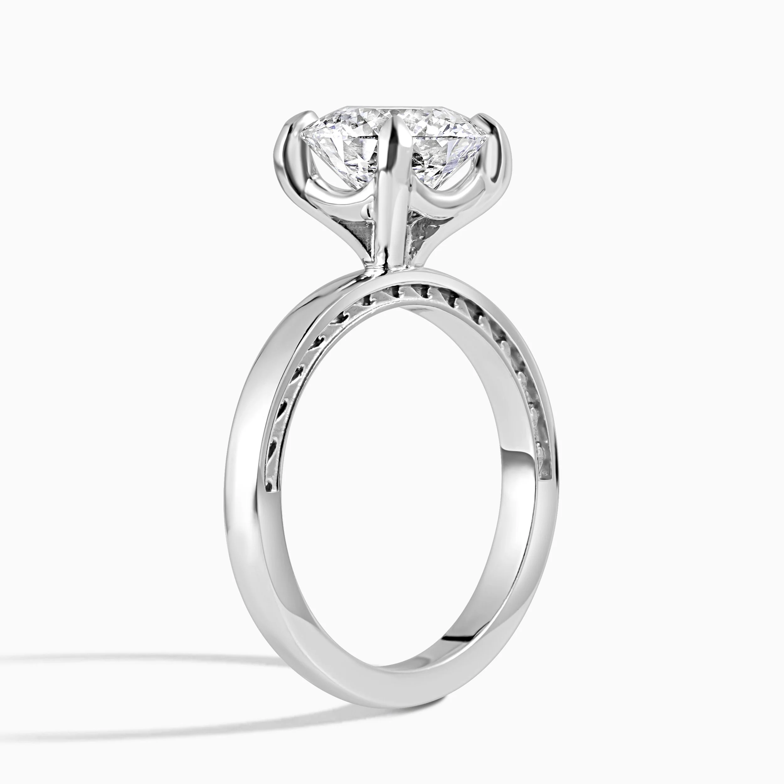 Ocean Wave Solitaire Ring - Round 2.75 ct