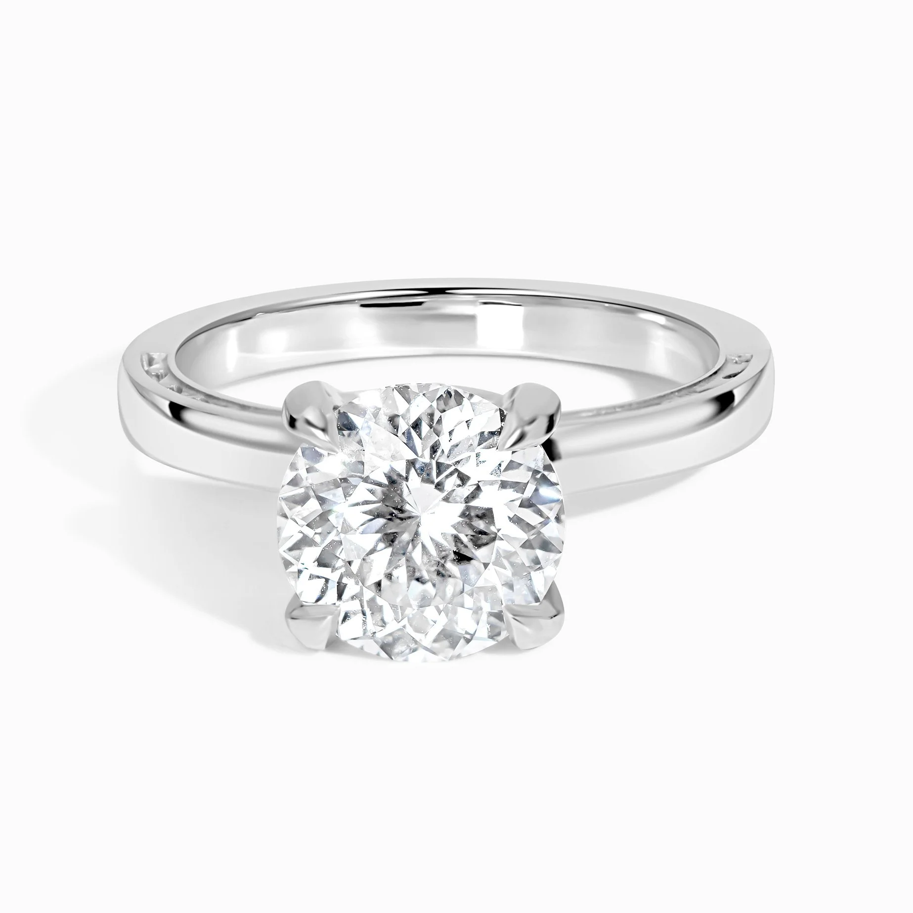 Ocean Wave Solitaire Ring - Round 2.75 ct
