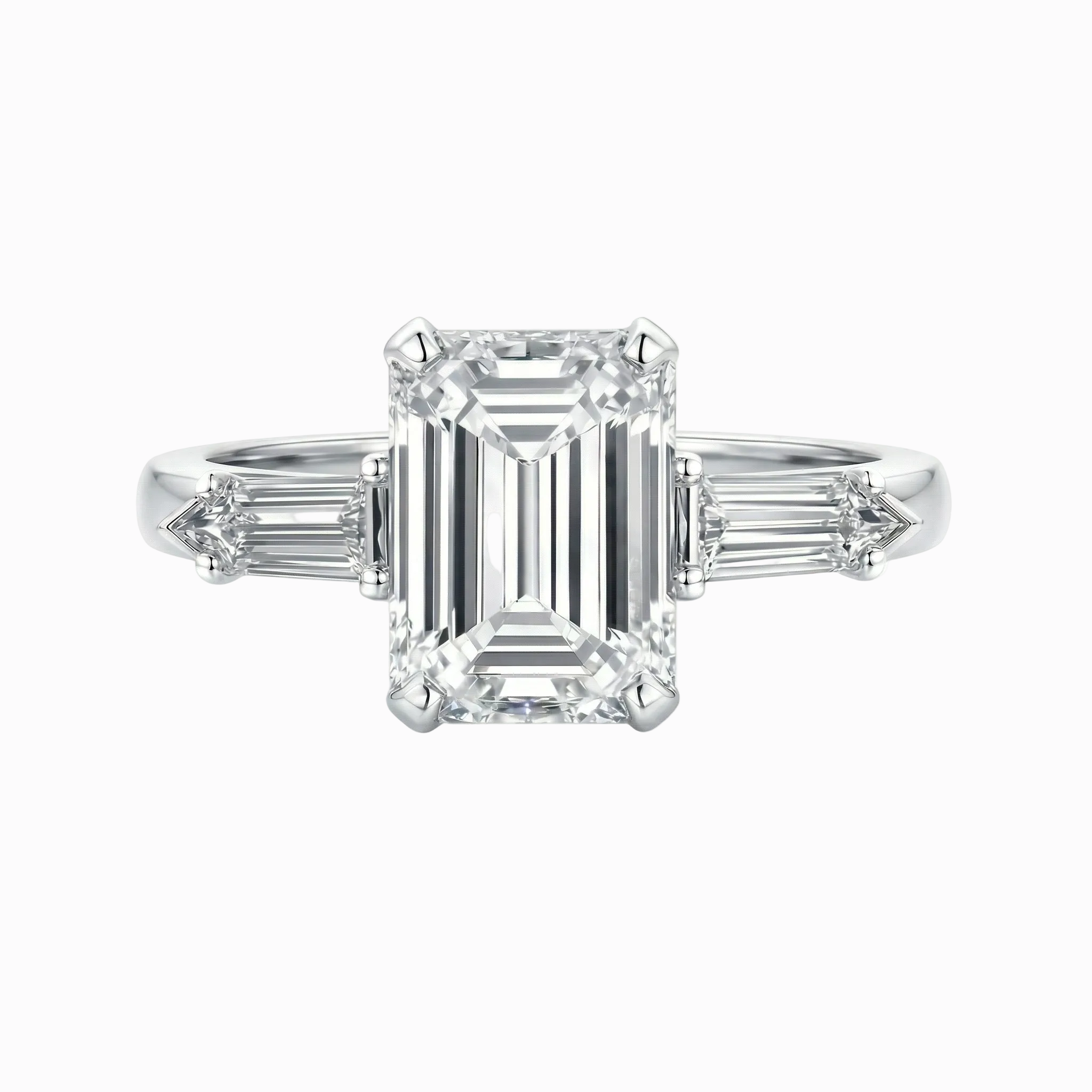 Statement 3 Stone Signature - 3.45 Cttw EM Ctr