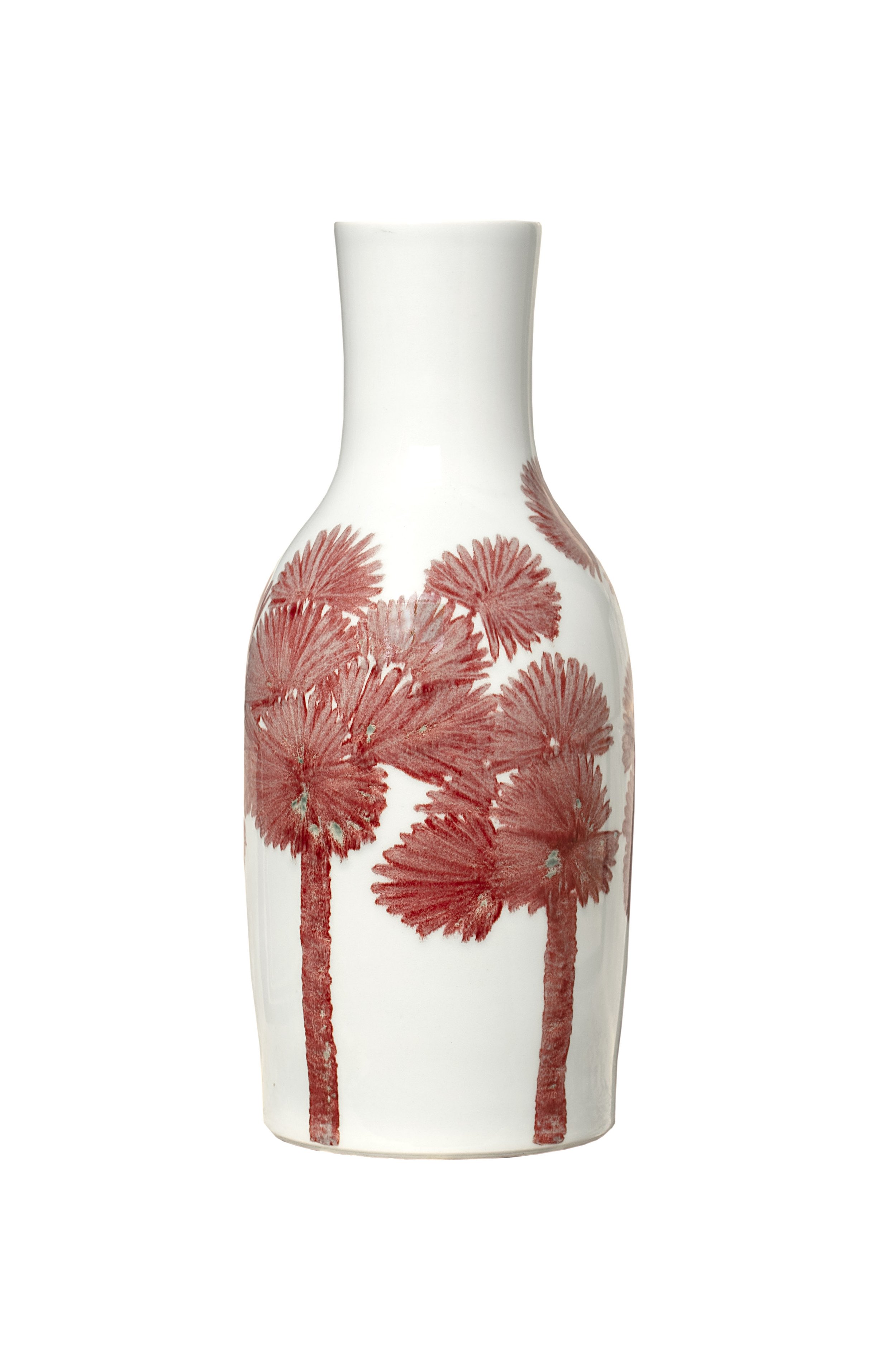 Palm, underglaze copper-red, 42 x 16 cm