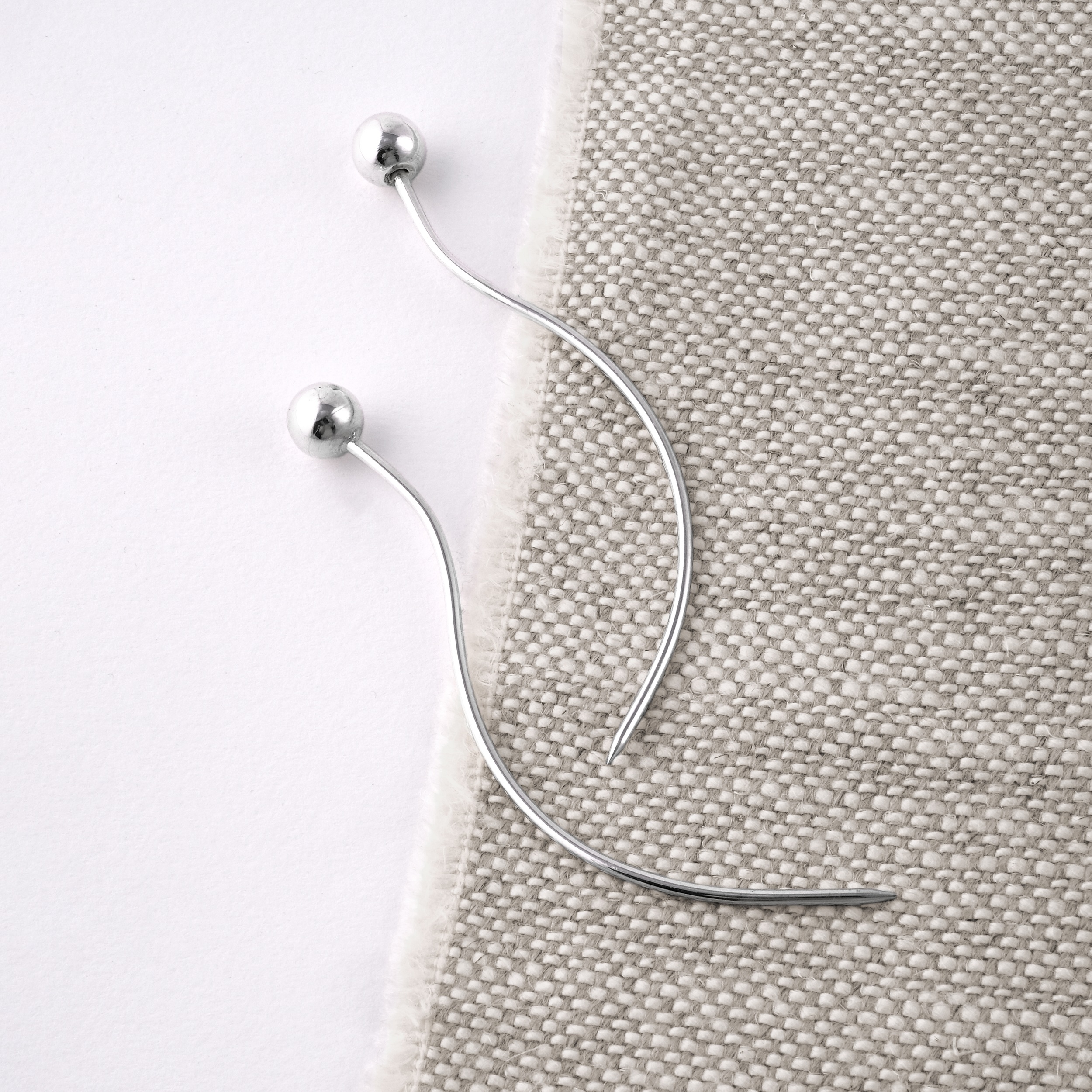 Wavy Serving Sticks Pair / Shiny