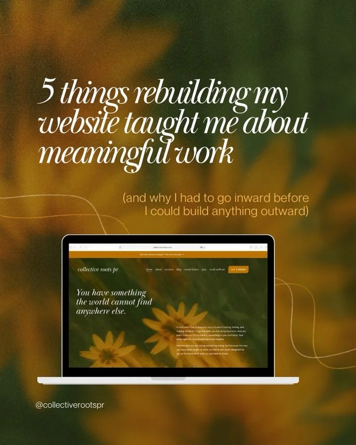 I spent longer on this website than I expected to. Not because I couldn&rsquo;t decide, but because I kept waiting for the work to tell me what it needed. 

What came out of that waiting is something I&rsquo;m genuinely proud of: a space that holds t