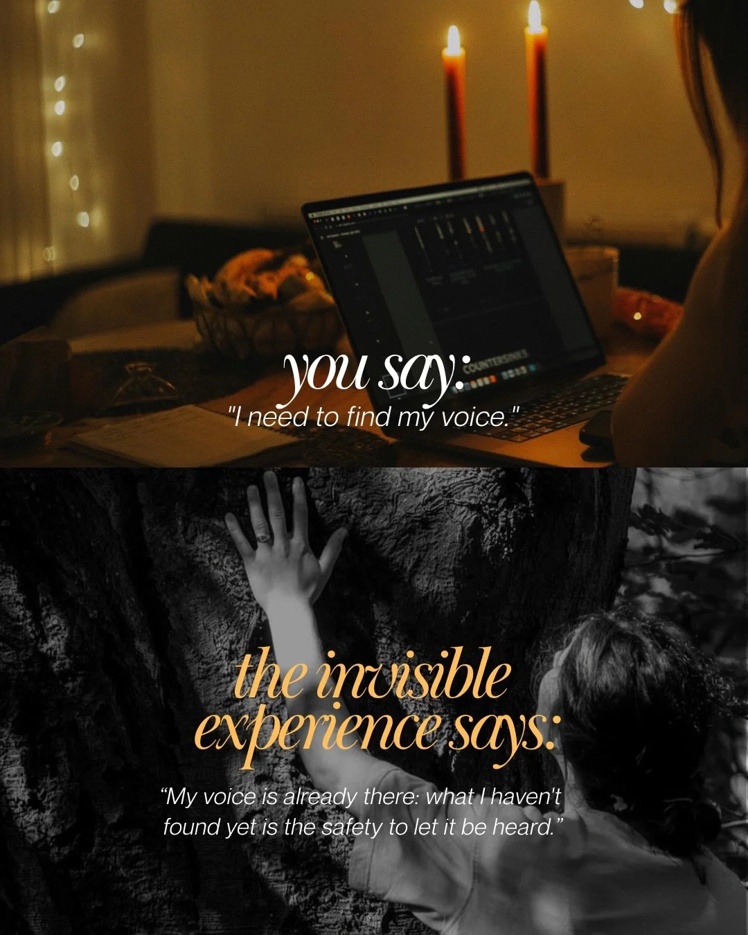 Sometimes before we try to shape anything into language, we need to ask a different question: not &acute;why do I procrastinate&rsquo; but &lsquo;what is my body already saying?&rsquo;

I return to this practice often, sitting with what&rsquo;s there