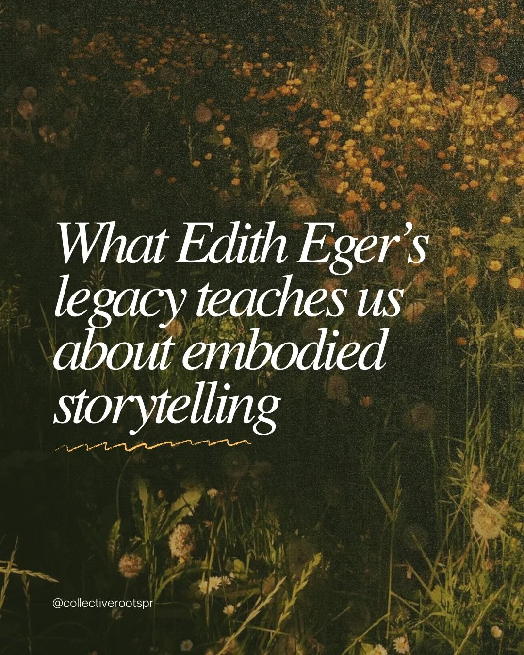 I first came across @dr.editheger story through @drchatterjee podcast, and her wisdom opened a perspective on life I had not had before, especially knowing what she had been through ❤️&zwj;🩹

Today I wanted to honour her legacy by saying something I