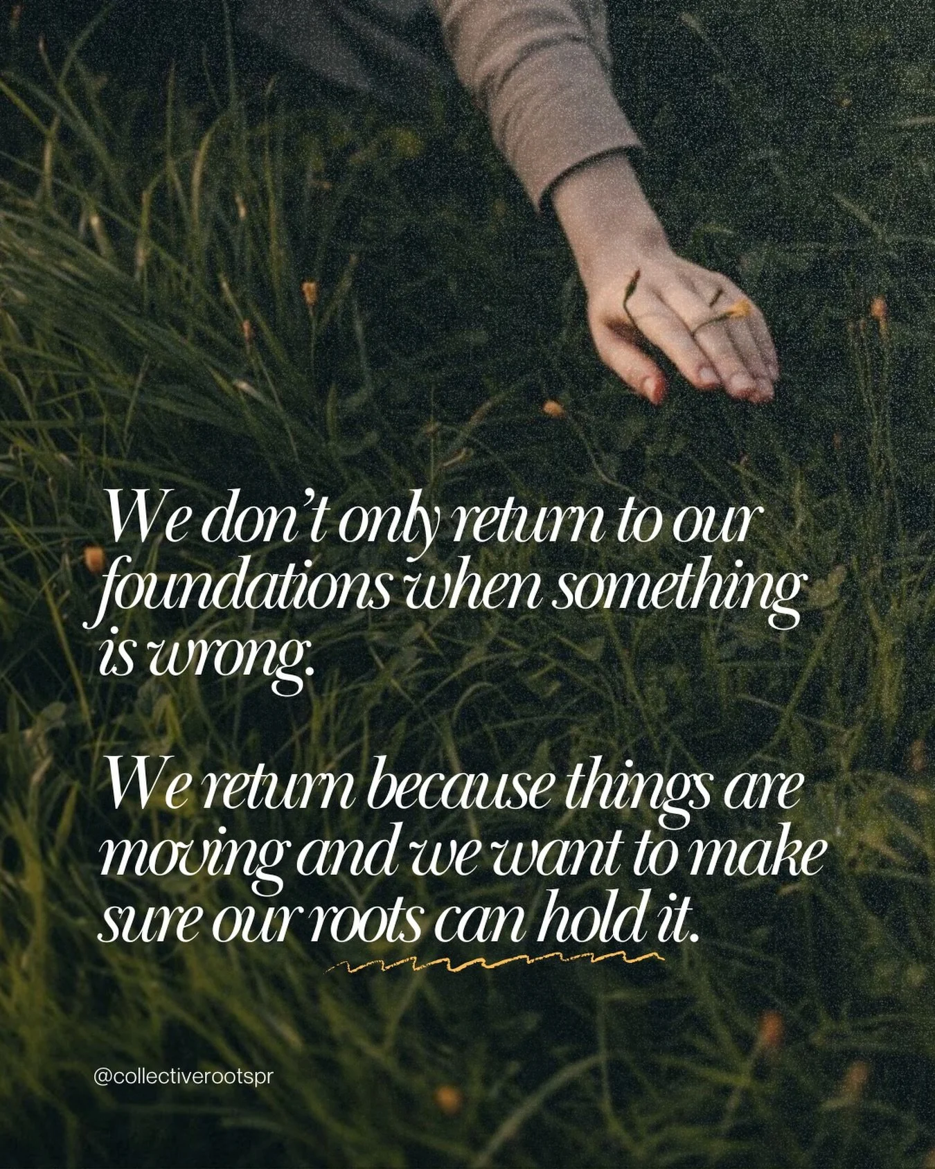 We tend to think of returning to our foundations as something we do when we are struggling: when we are stuck, when the work feels hollow, when the words stop coming. But there is another reason to come back, one I think is just as important: not bec