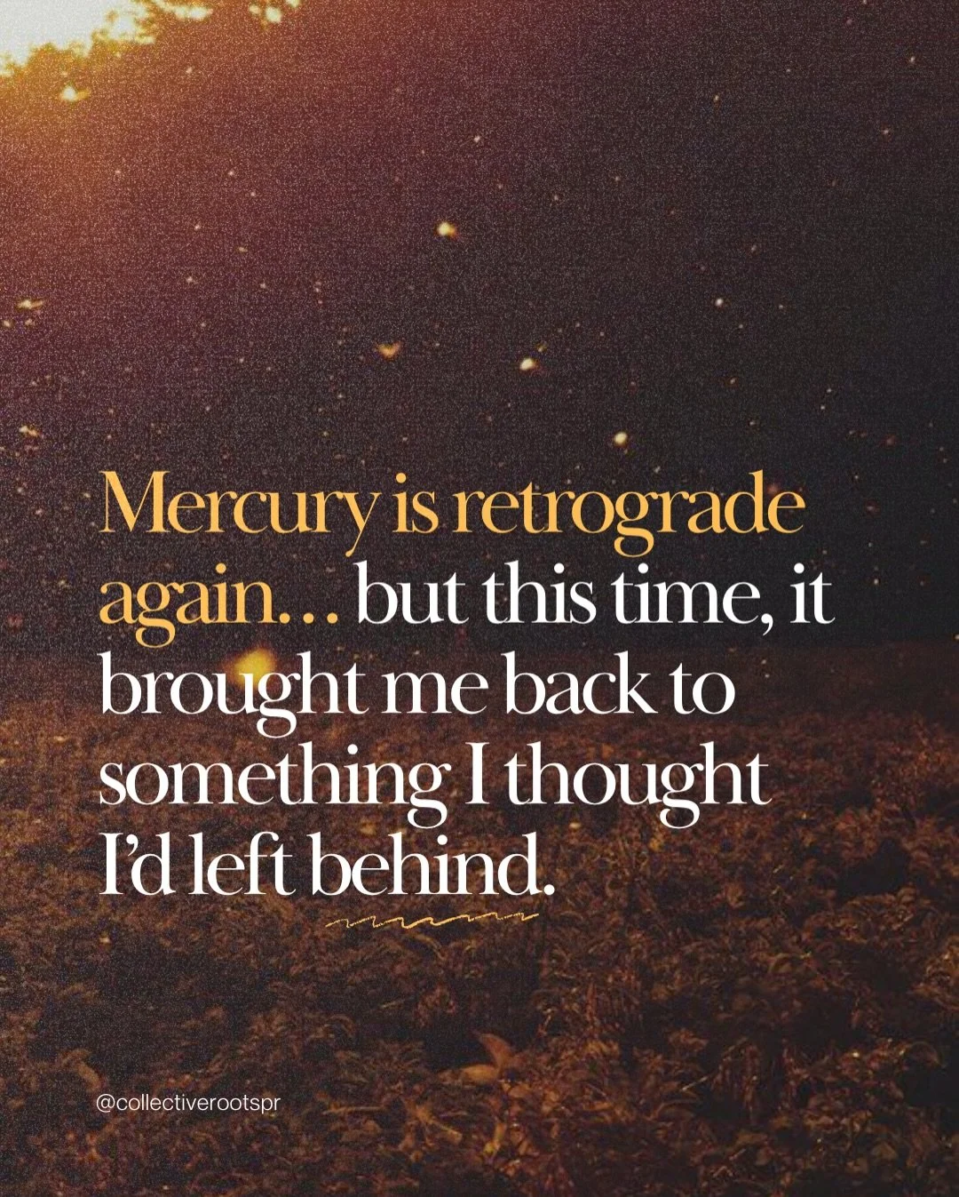 Mercury retrograde has a reputation for bringing us back to the past. This time, it brought me back to a project I set aside back in January.

What surprised me wasn&rsquo;t that I returned to it: it was realising it hadn&rsquo;t lost its spark. I si