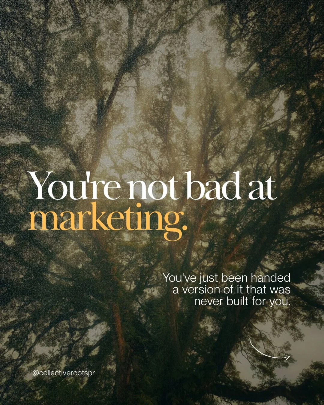 &ldquo;I&rsquo;m just not good at marketing.&rdquo; I hear this so often on discovery calls but more often than not, it isn&rsquo;t a lack of skill. It&rsquo;s a discomfort with a version of visibility that was never designed for the way you want to 