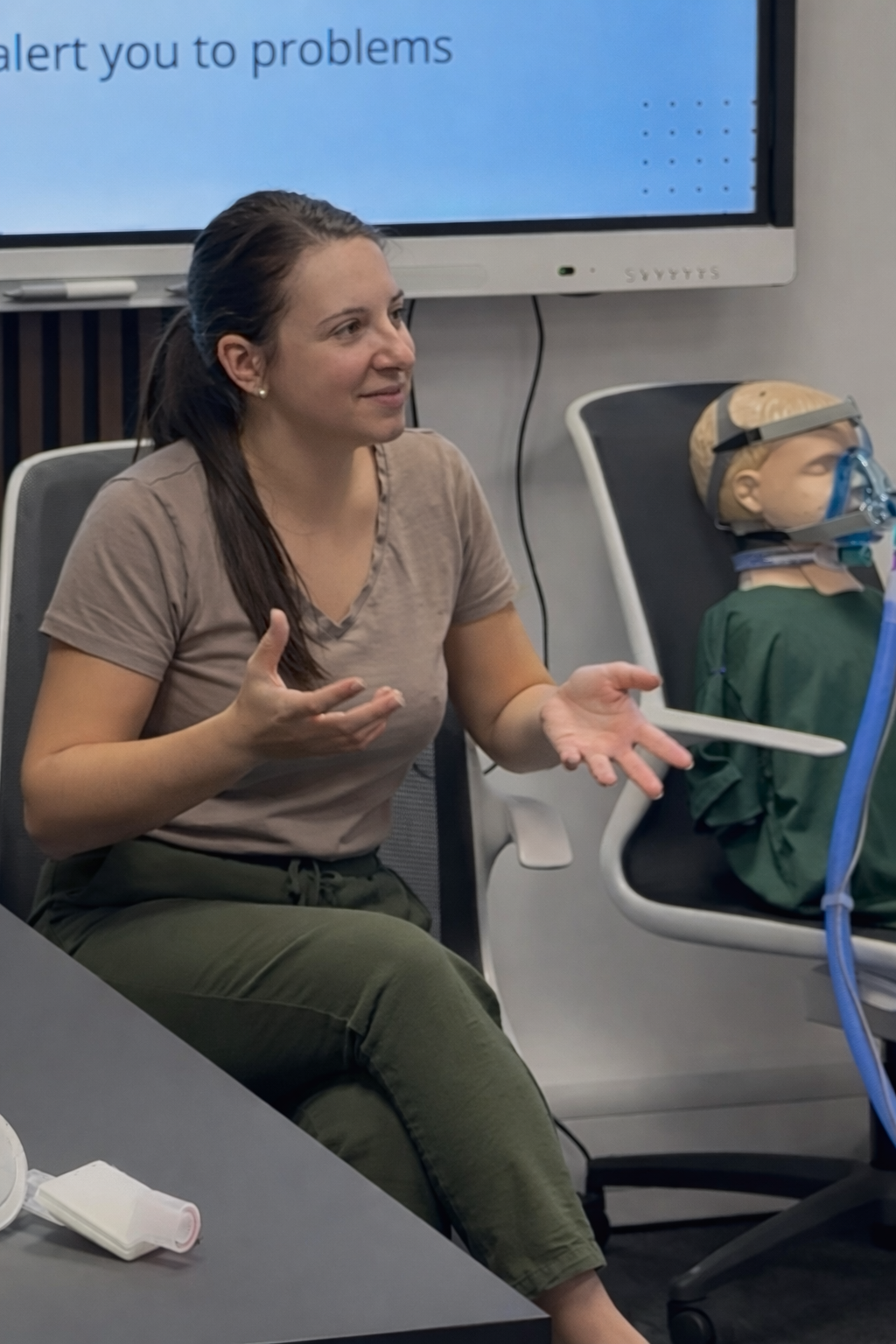 Heather teaching a clinical education class