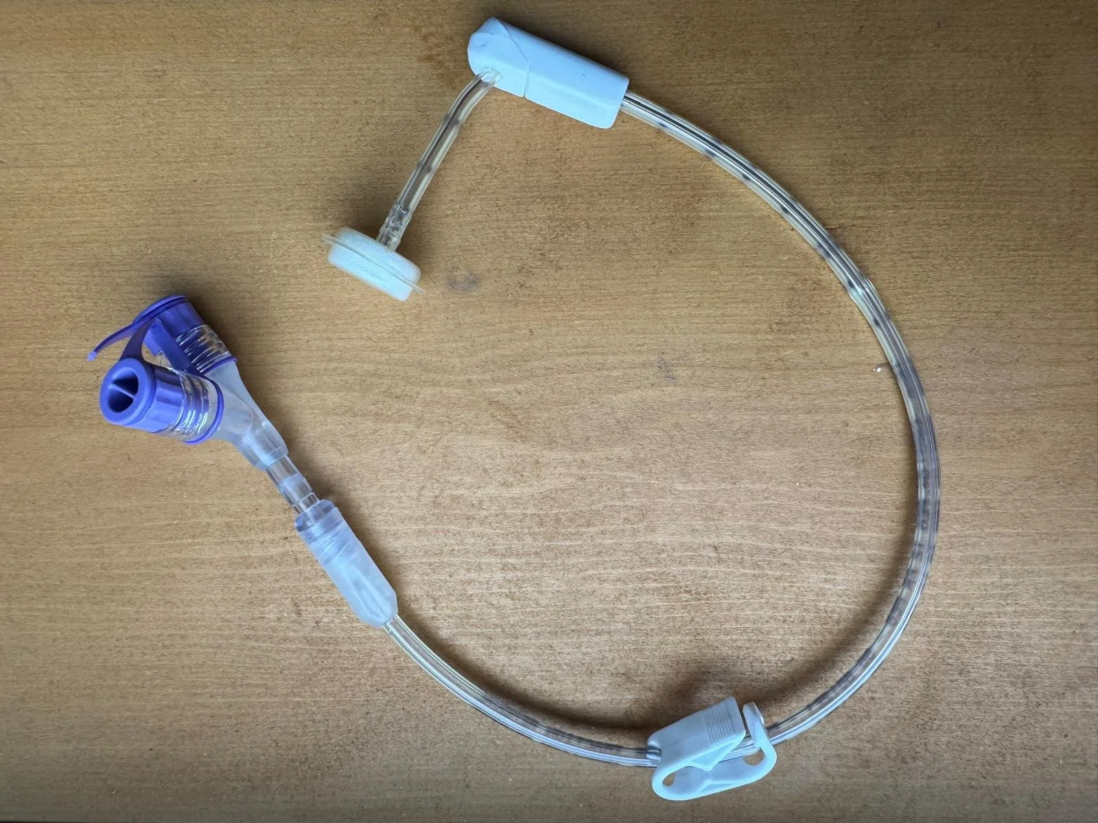 A PEG device on a worktop with clasp and clamp