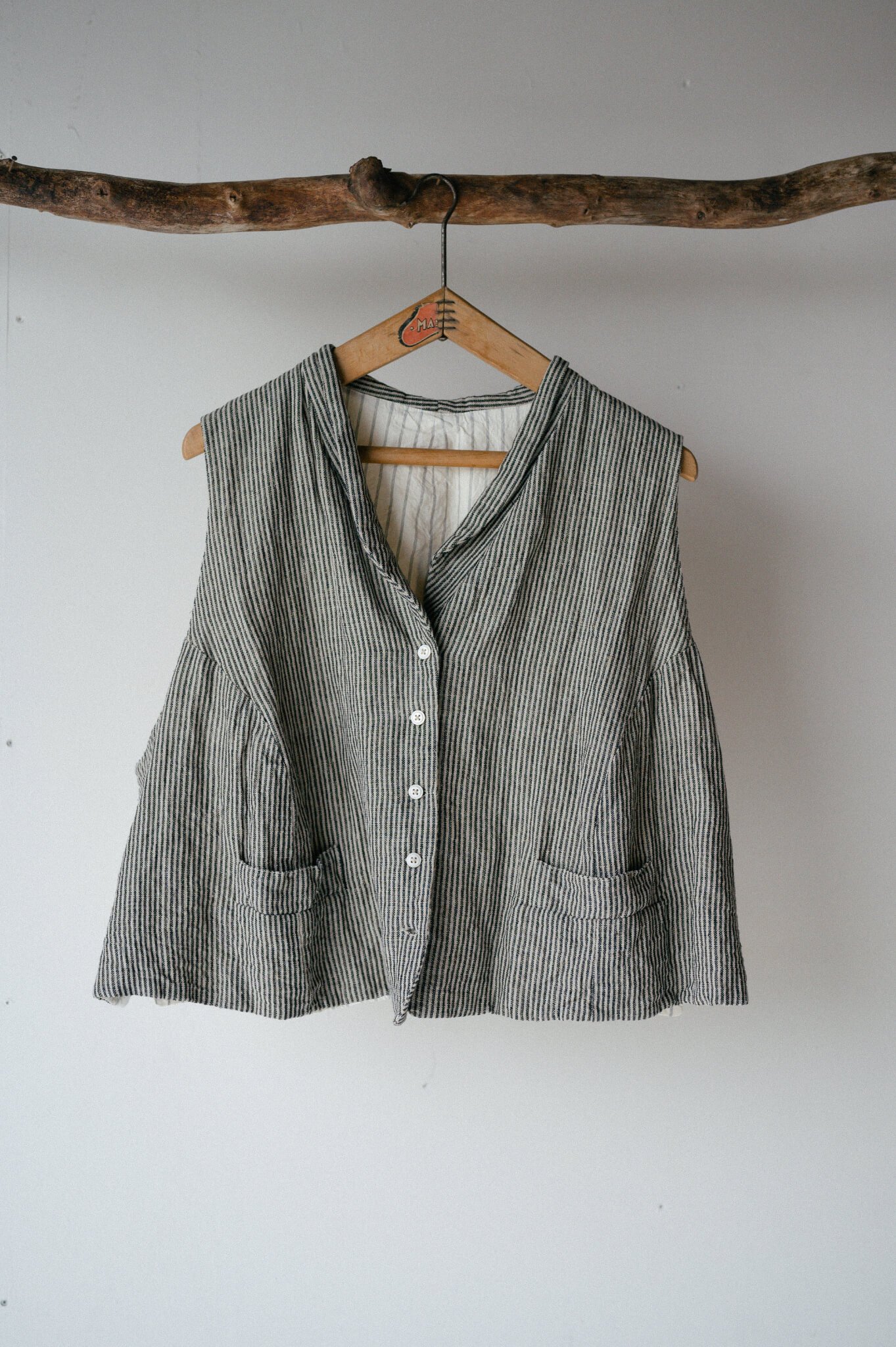 Keeper waistcoat - back and natural stripe.jpg