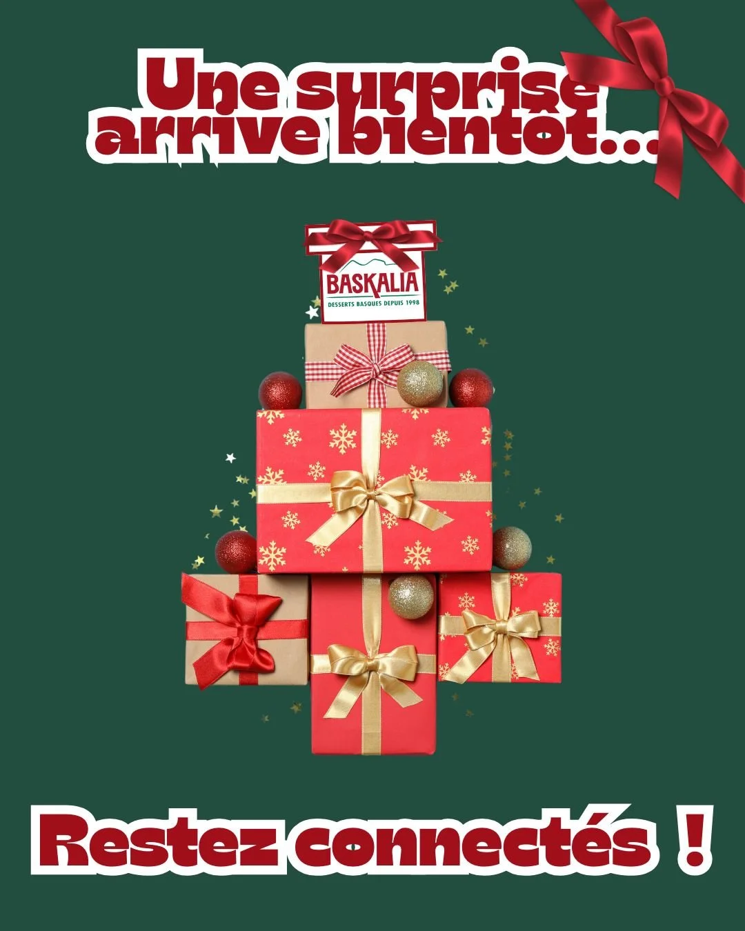 Restez connect&eacute;s...Une surprise arrive bient&ocirc;t ! 🎁🎅🎄
Tic-tac, tic-tac...🕐

#cadeaux #surprises #no&euml;l