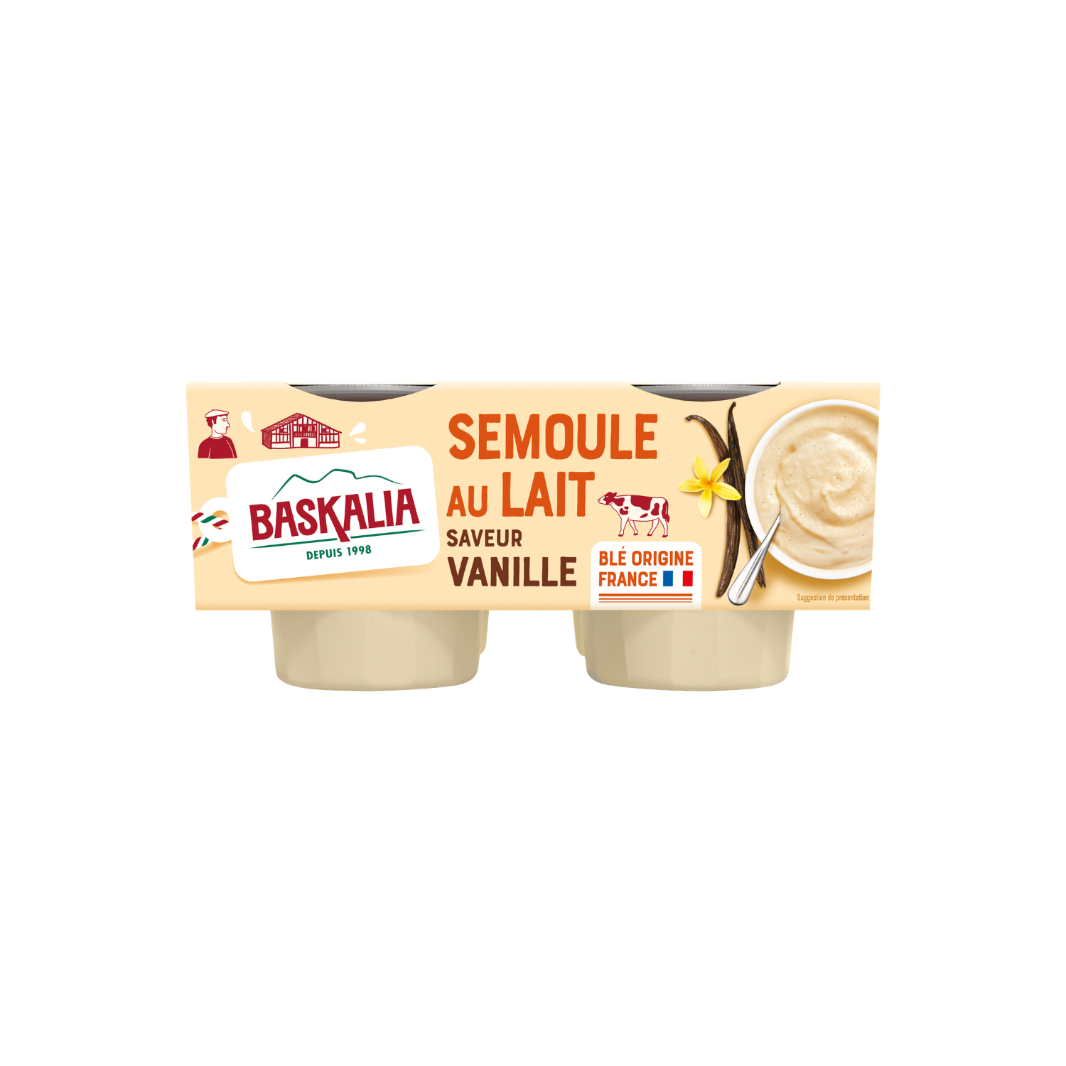 Semoule au lait saveur vanille