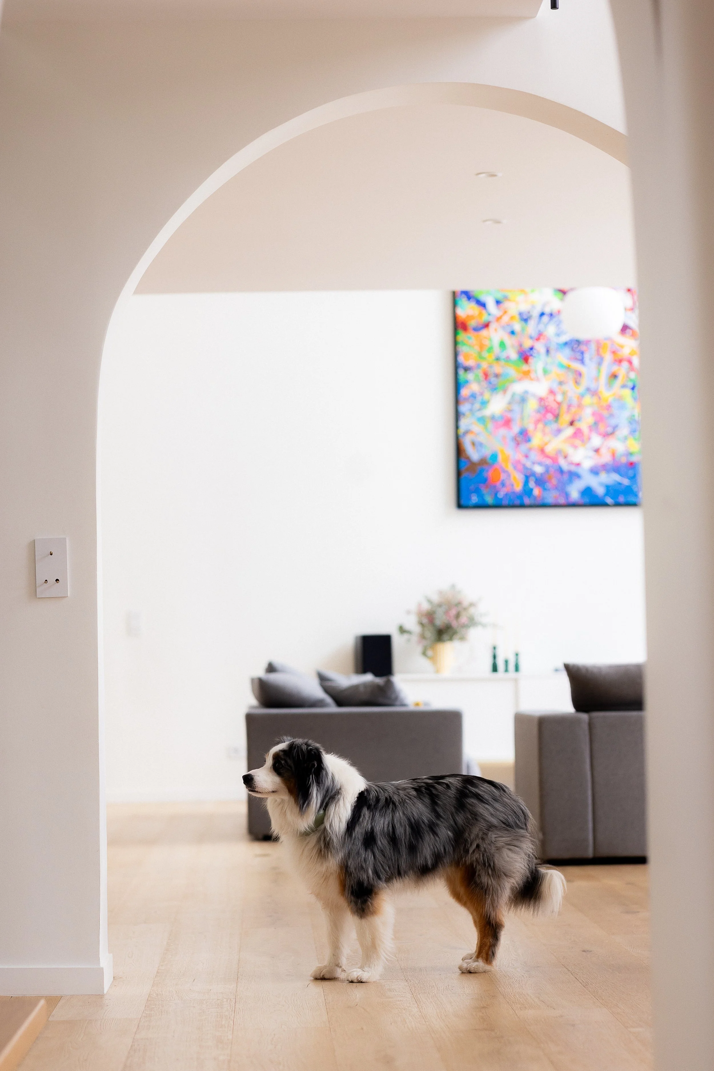 Arche ouvrant vers le salon