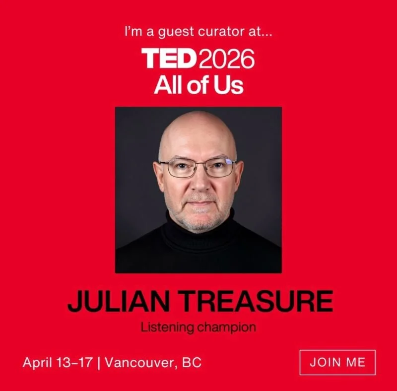 Julian Treasure announced as curator of TED series on listening for 2026 conference