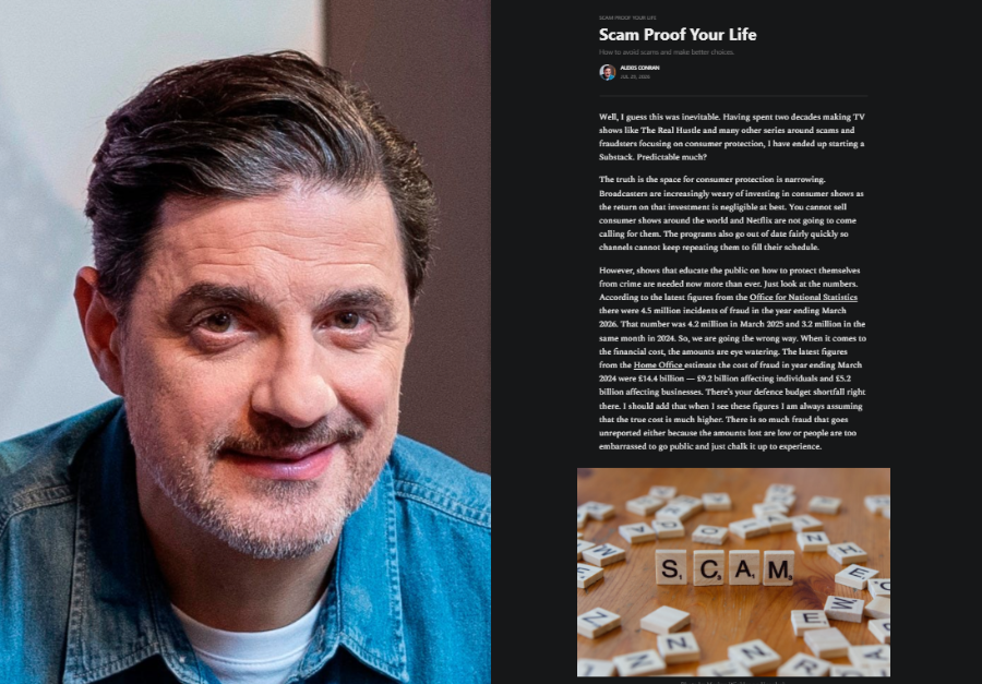 Scamproof Your Life: Alexis Conran’s New Substack on Outsmarting Fraudsters 