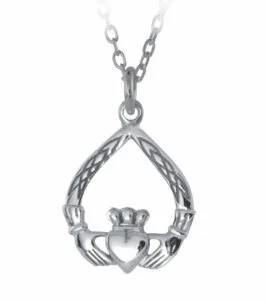 Celtic Weave Tear Shape Claddagh Pendant-8229.jpeg