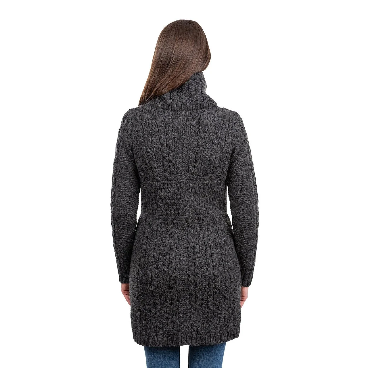 Double Collar Zip Cardigan-Charcoal-back-ML106.jpg