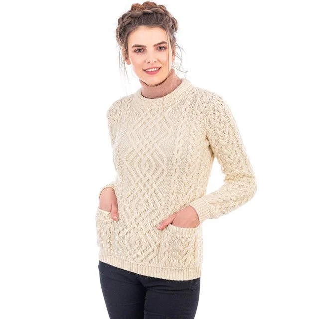 Cable Knit Crew Sweater-Side- Natural-ML102.jpg