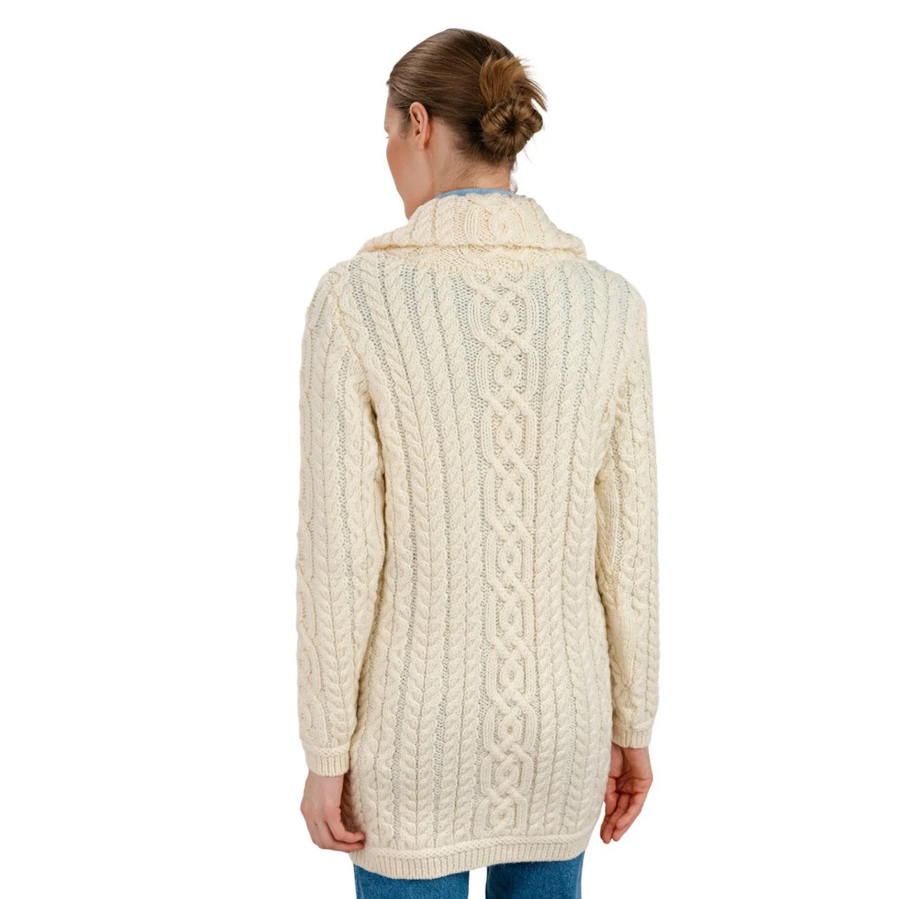 Soft Touch Ladies Aran Zip Cardigan--Natural-ML114.jpg