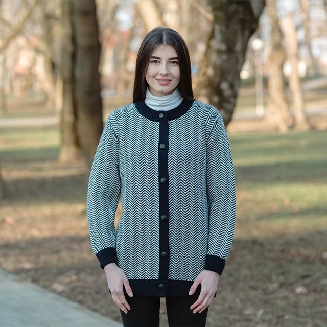 Herringbone Lumber Cardigan - Front 1- Navy- AWL158-304.jpg
