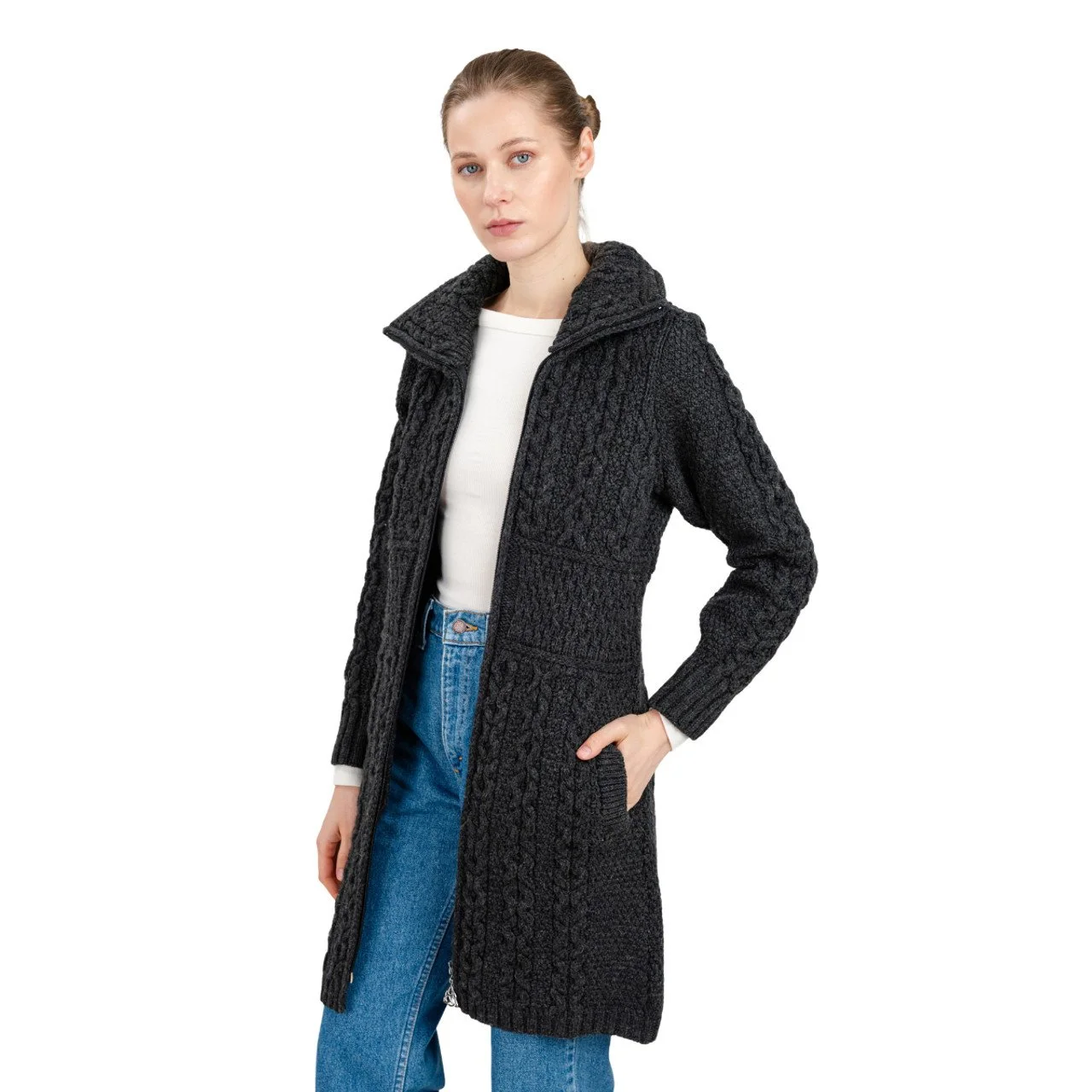 Double Collar Zip Cardigan-Charcoal-front4-ML106.jpg