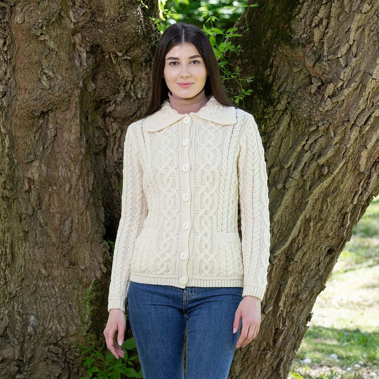 Ladies Buttoned Cardigan-Natural-ML109.jpg