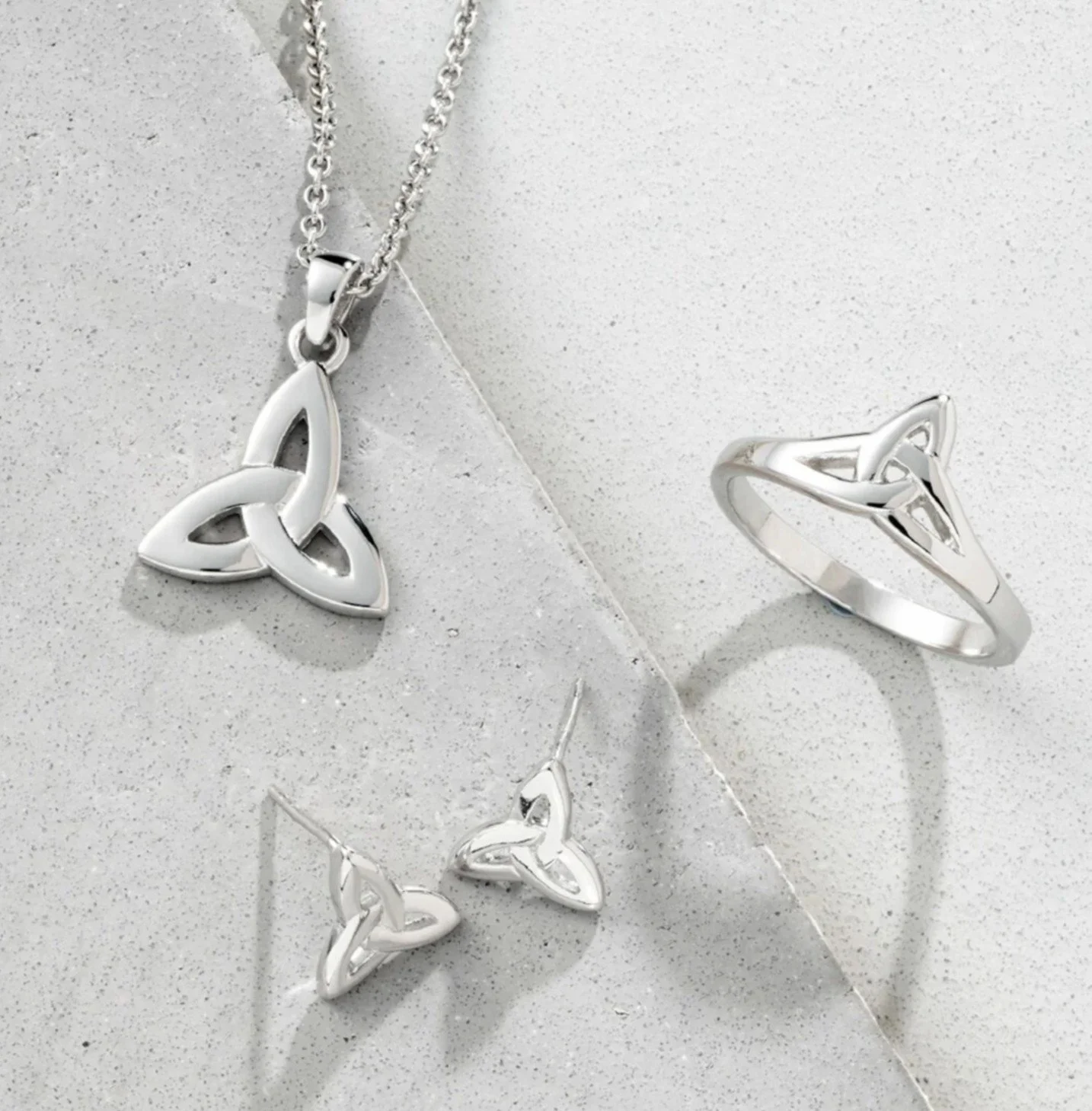G8002-Galway Crystal Trinity Knot Sterling Silver Earrings 2.jpg