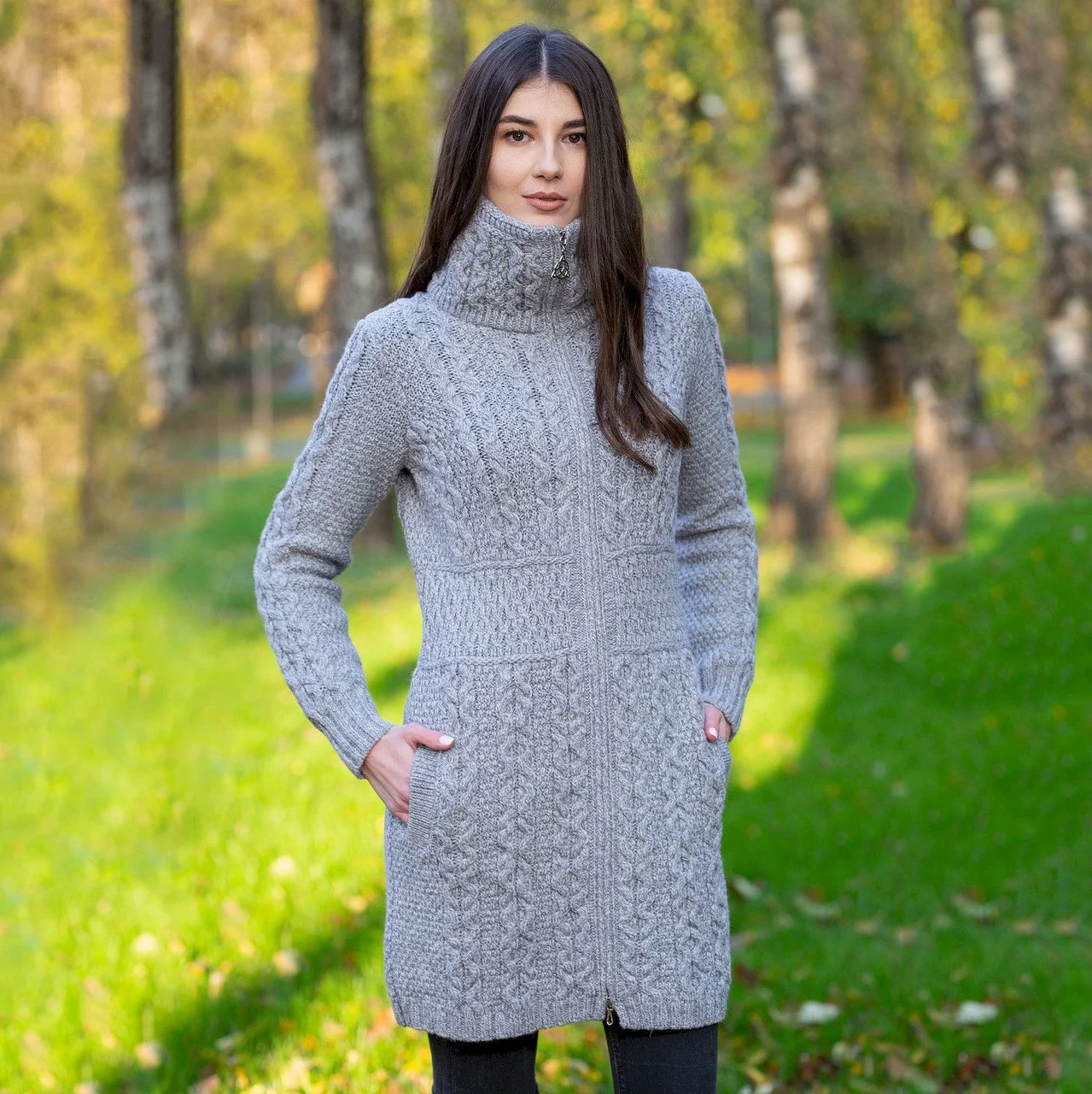 Double Collar Zip Cardigan-Grey-front1-ML106.jpg