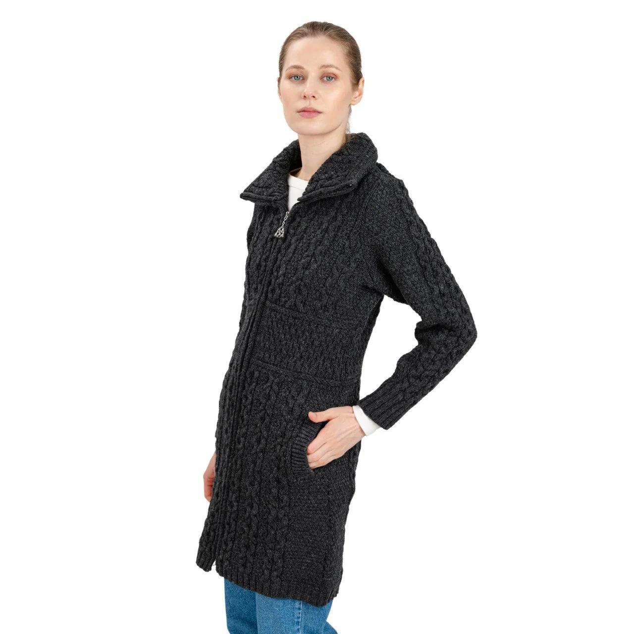 Double Collar Zip Cardigan-Charcoal-side-ML106.jpg