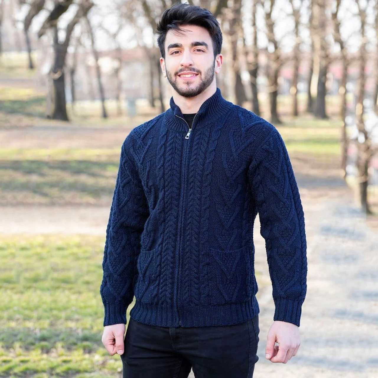 Mens Zipper Cardigan-Navy-MM205.jpg