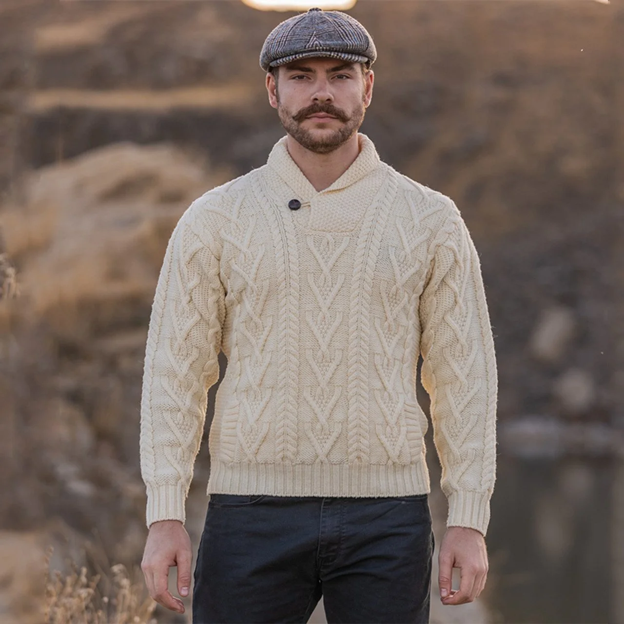 Mens Shawl Collar Single Button Sweater-natural-MM203.jpg