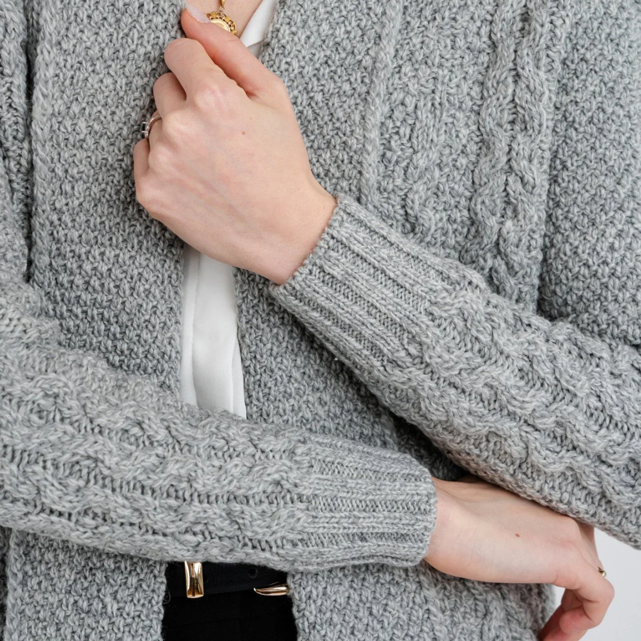 Ladies Open Face Cardigan-back---grey-ML130.jpg